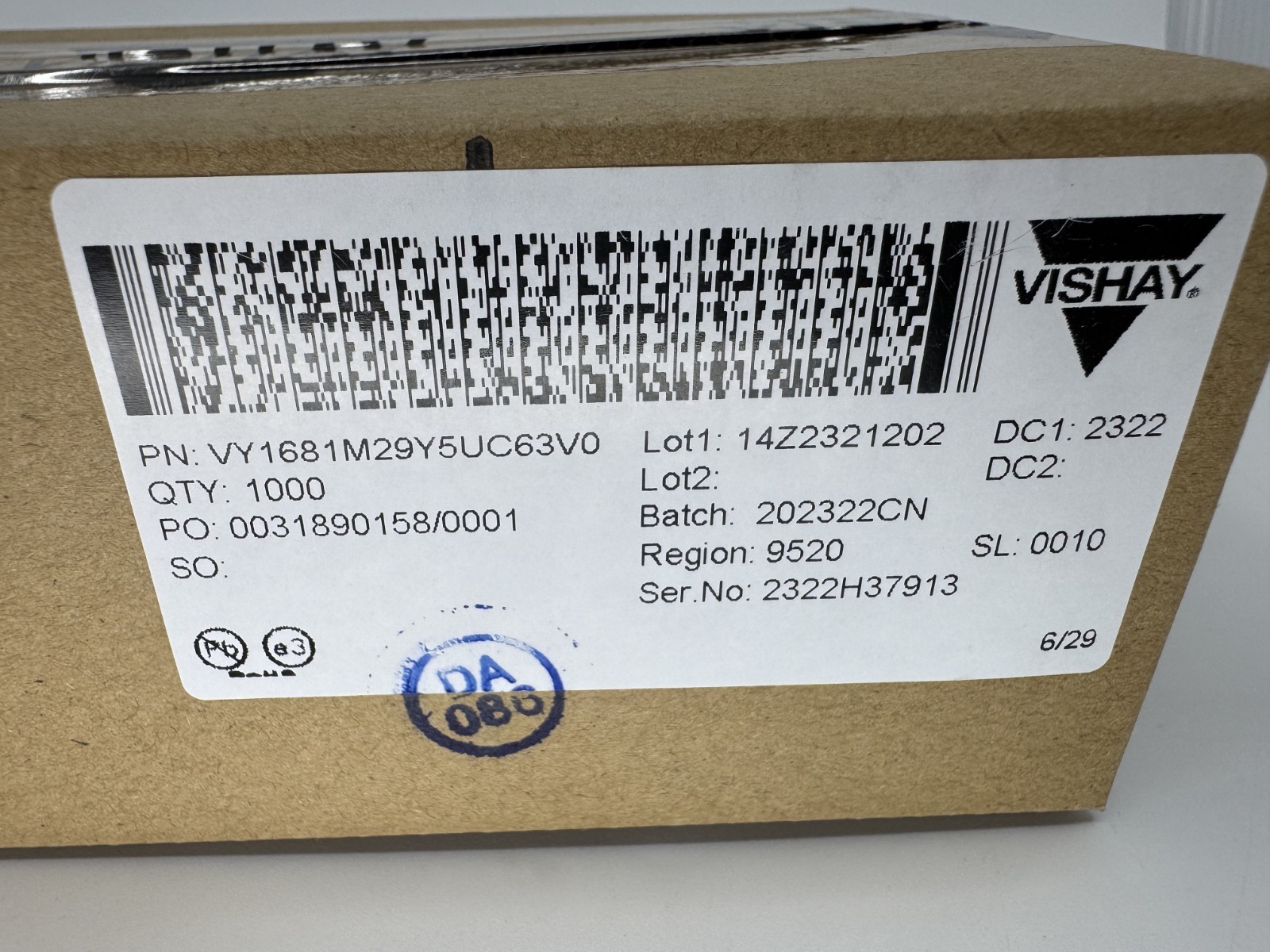 100 PCS S151K33SL0N63L6R Vishay 150 pF ±10% 1000V 1KV Ceramic Capacitor Class 1