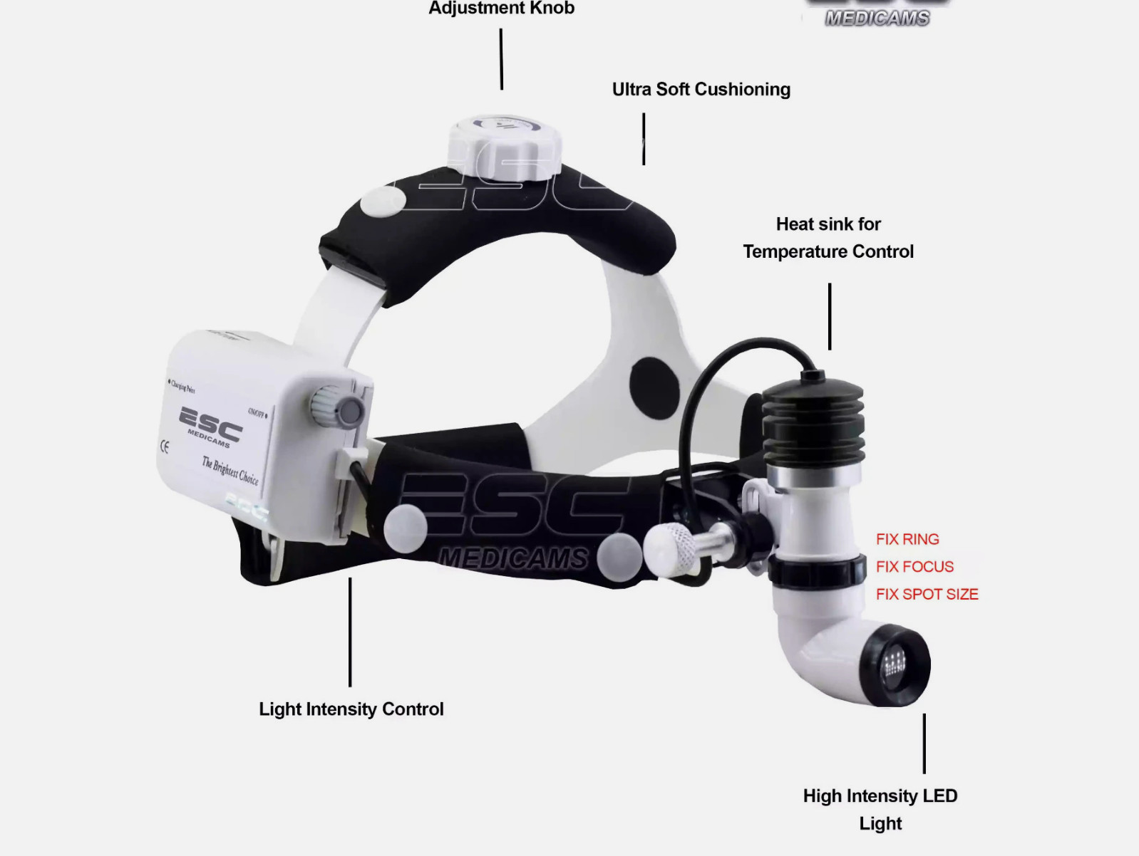 Wireless Dental Surgical Headlight ENT Medical Head light LED 10 Watt USA
