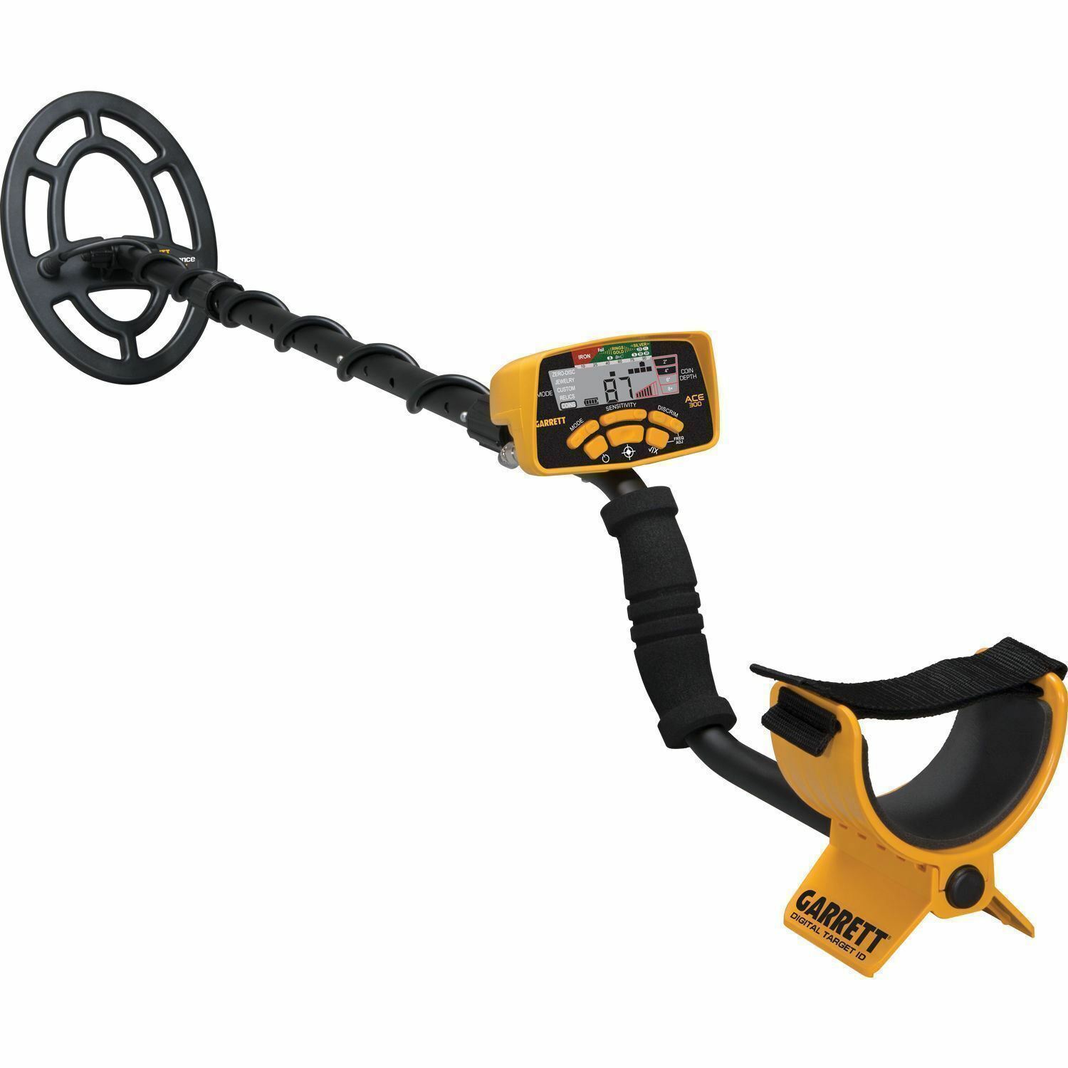 Garrett ACE 300 Metal Detector PROformance Submersible Search Coil and Extras