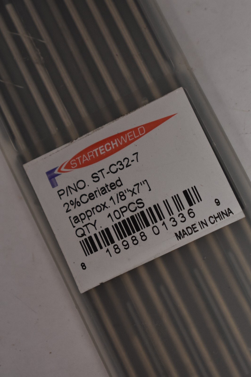 Lot of 10 StarTech Weld 2% Ceriated Welding Tungsten Electrodes 1/8″ x 7″