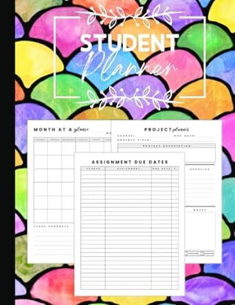 Student Planner Undated: Study Planner Organizer Daily, Monthly, Assignment