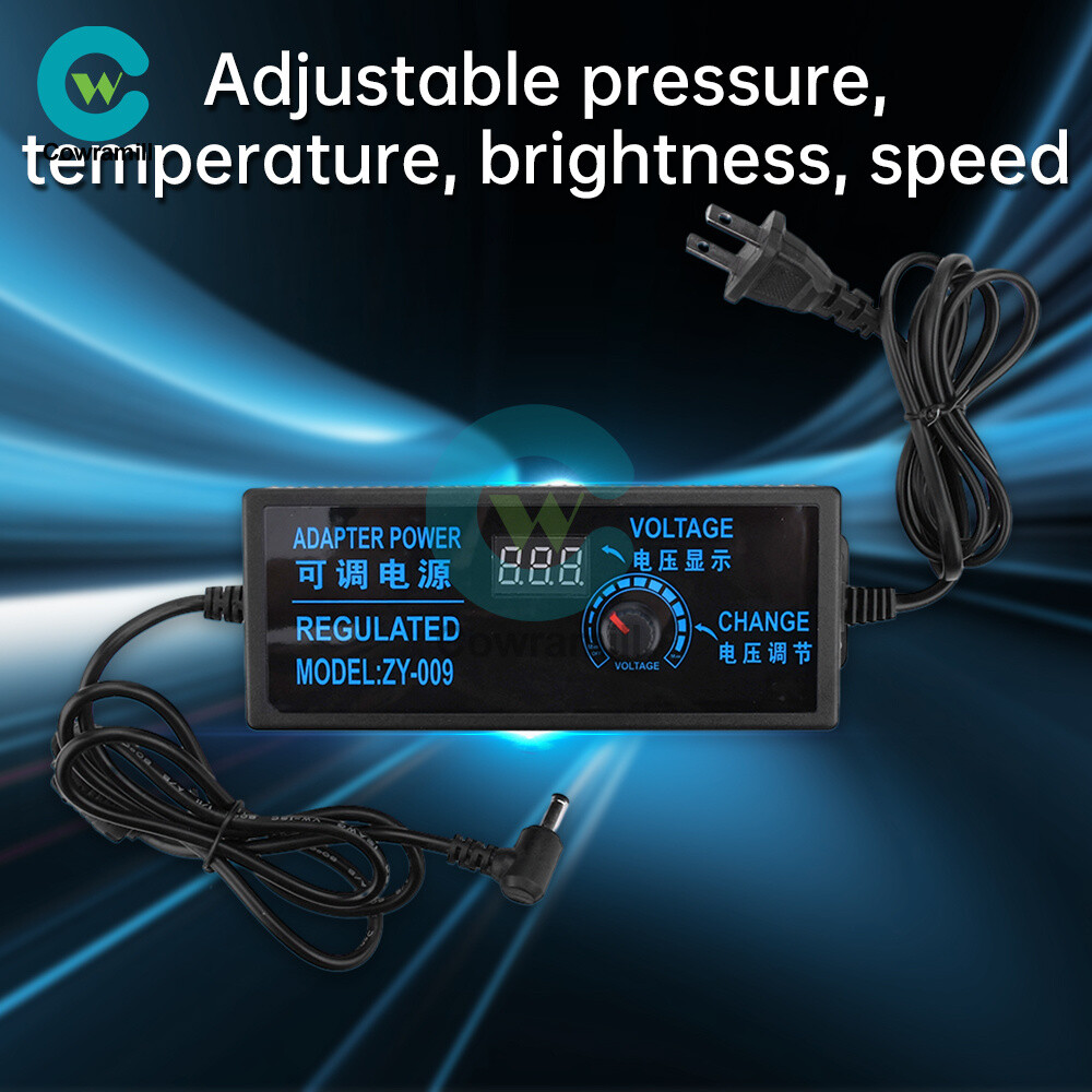 Adjustable AC-DC Power Supply Adapter Charger Variable Voltage 3V-24V Universal