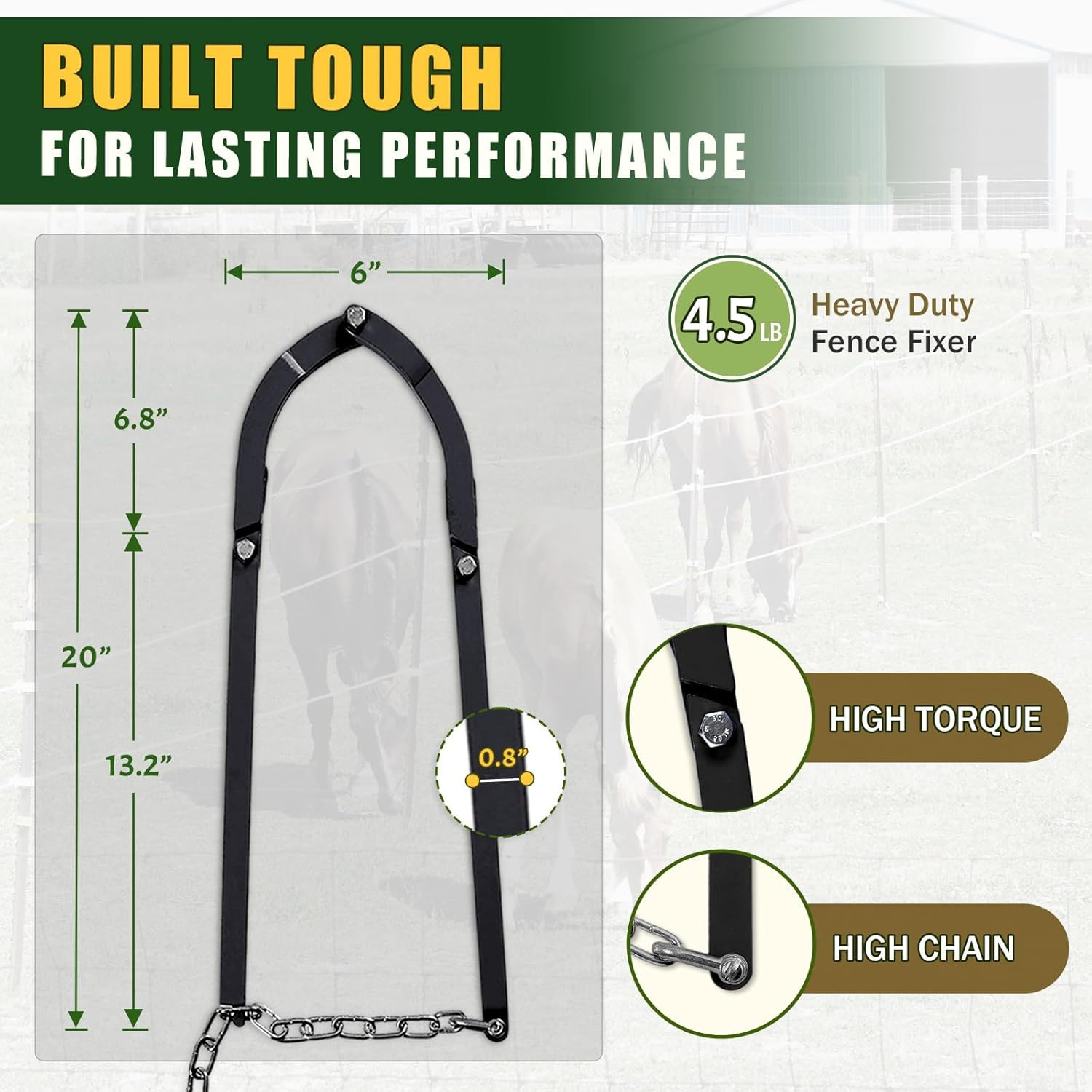 Fence Wire Repair Tool, Fence Fixer for Fence Repair, Barbed Wire Fence Stretche