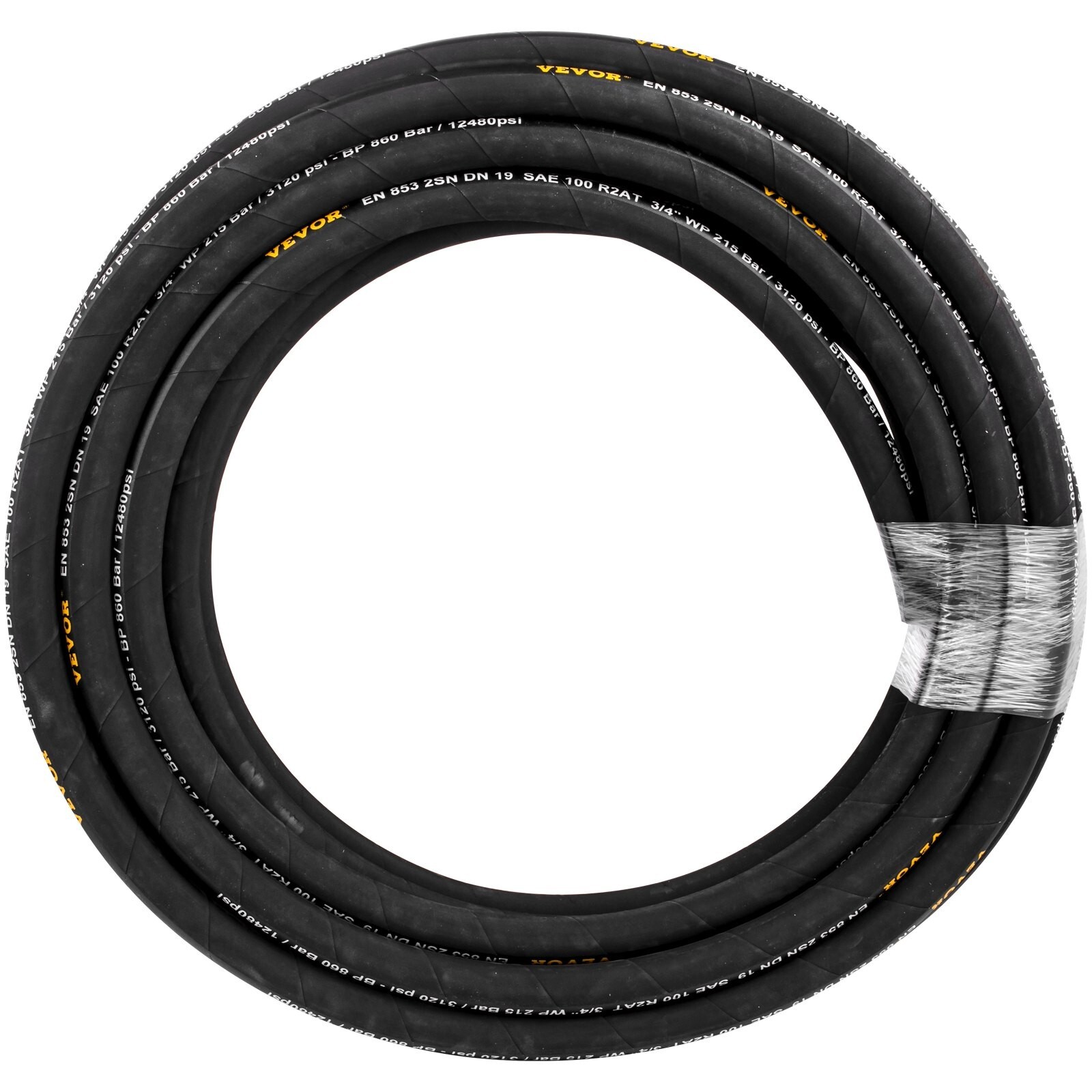 Hydraulic Hose 3/8 inch x 100 , Coiled Hydraulic Hose 4800 PSI, Rubber Oil HosE
