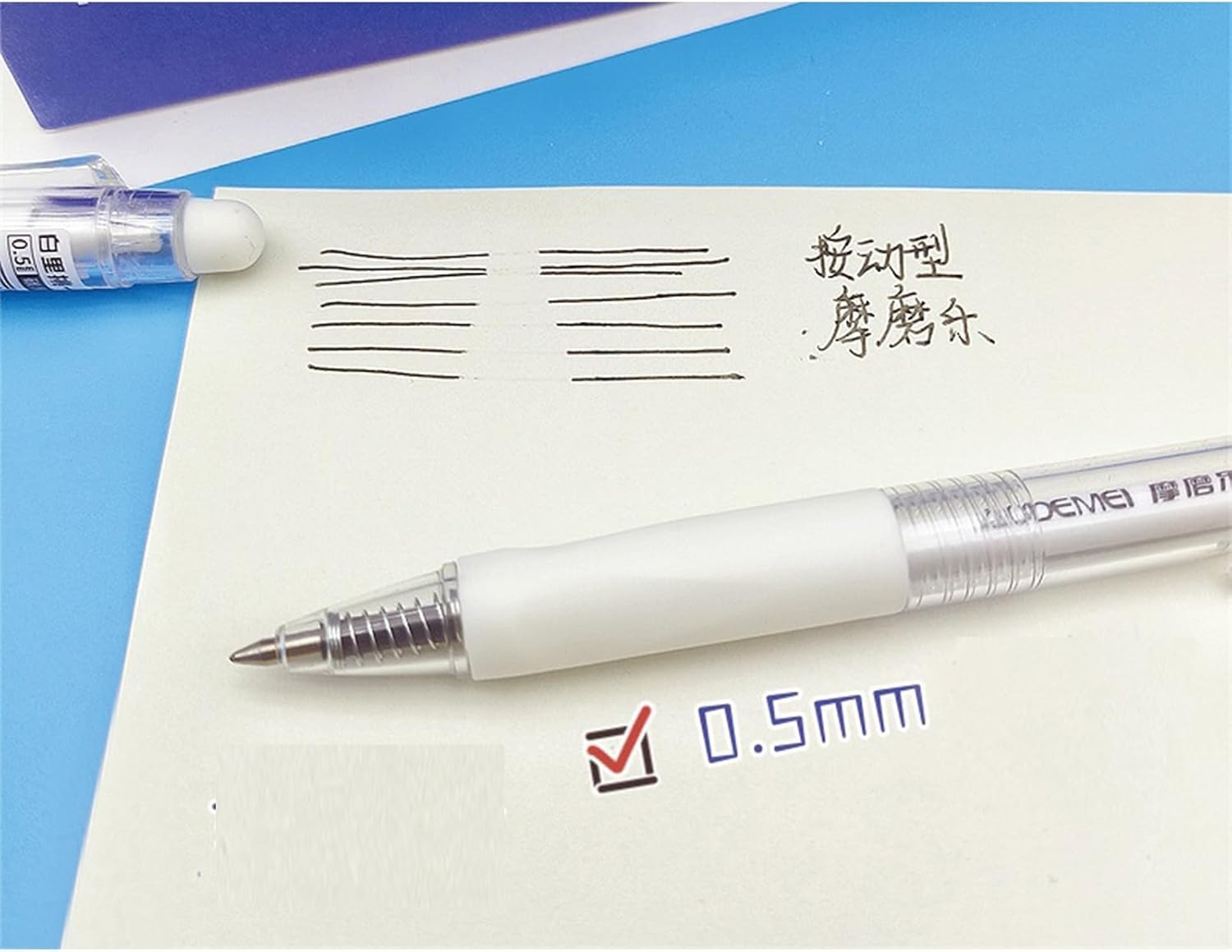 6 Pcs Erasable Gel Pens Retractable Gel Ink Pens Erasable Pen 0.5mm Fine Point