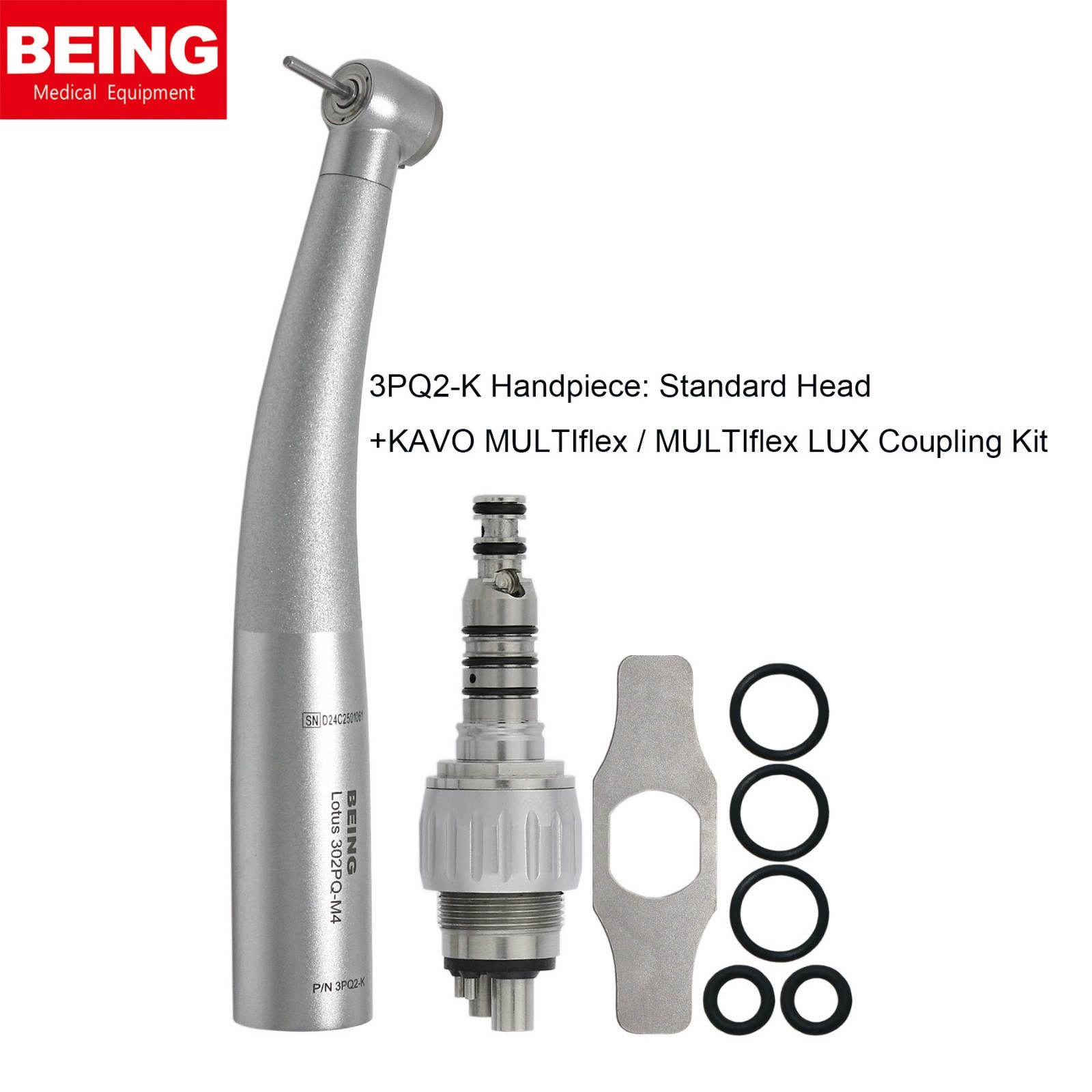 BEING Dental High Speed Fiber Optic Handpiece KaVo MULTIflex Compatible 4/6 Hole