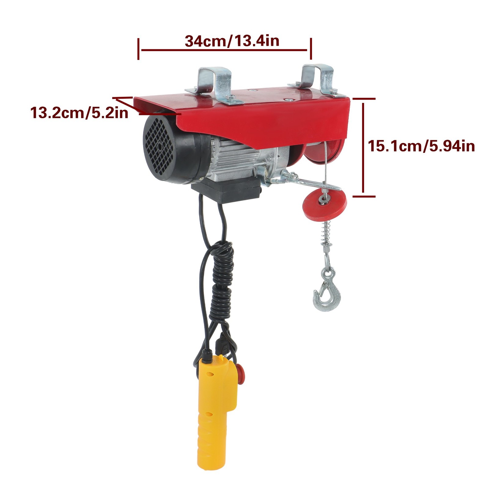 440lbs Electric Hoist 110V Electric Winch Height 20-40ft Single/Double Slings