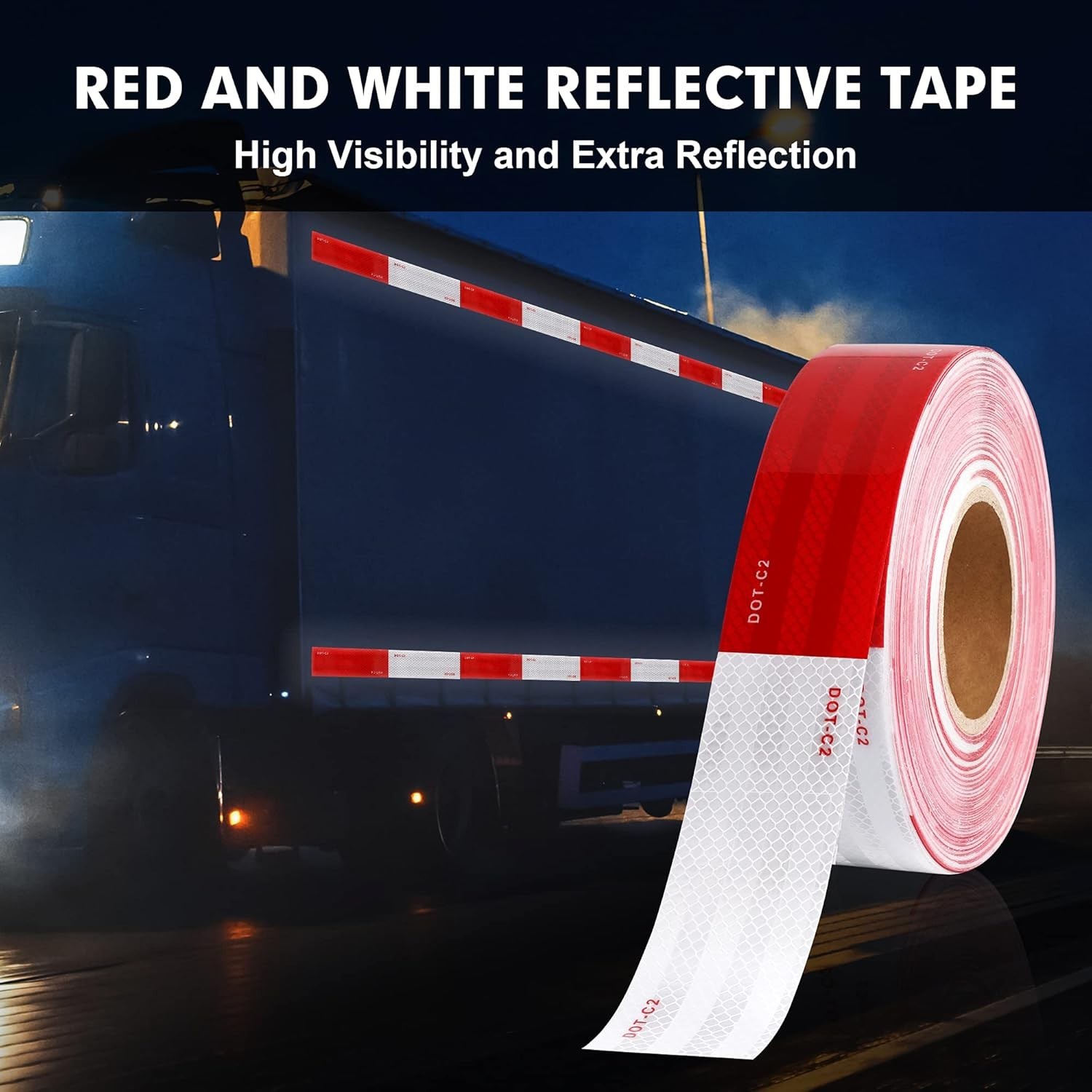 2 inch x 200 Feet Dot Reflective Tape Outdoor Waterproof High Visibility Safe…