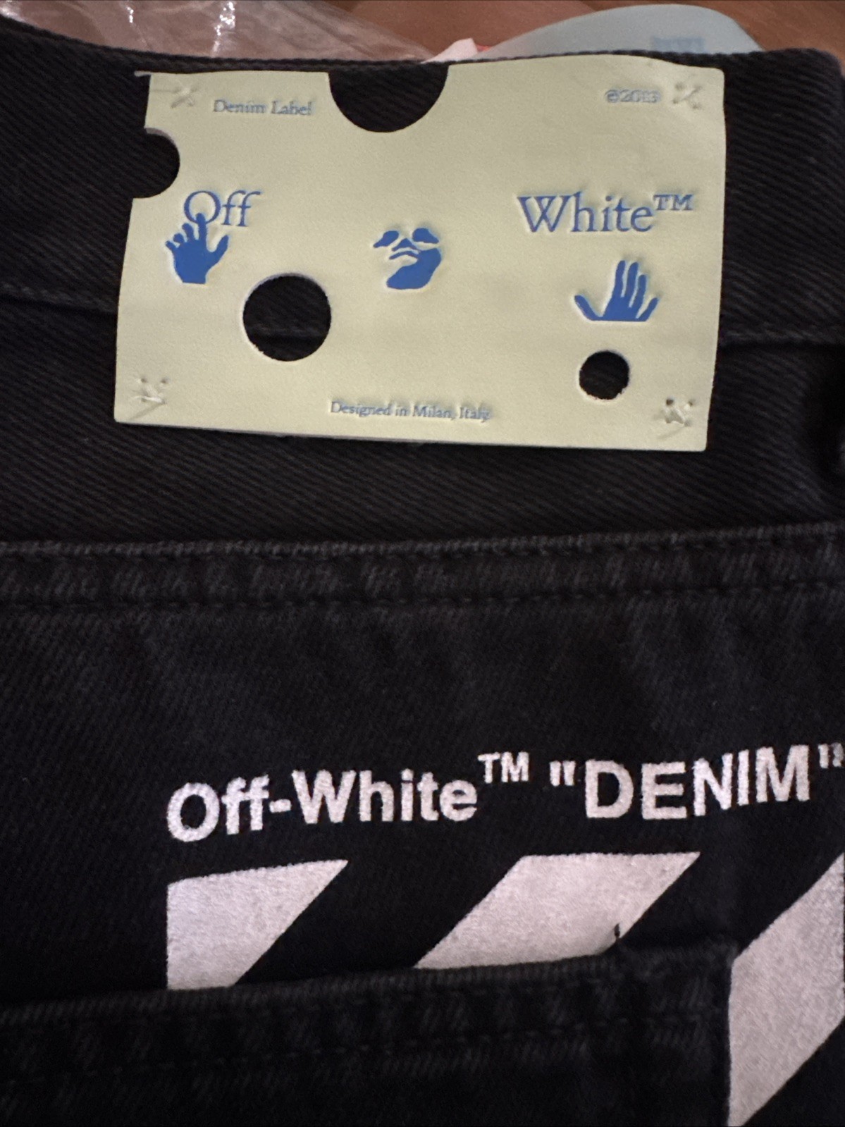 OFF-WHITE Virgil Abloh Diagonal Pocket Slim Jean Black Men’s Size 32 OMYA011E20