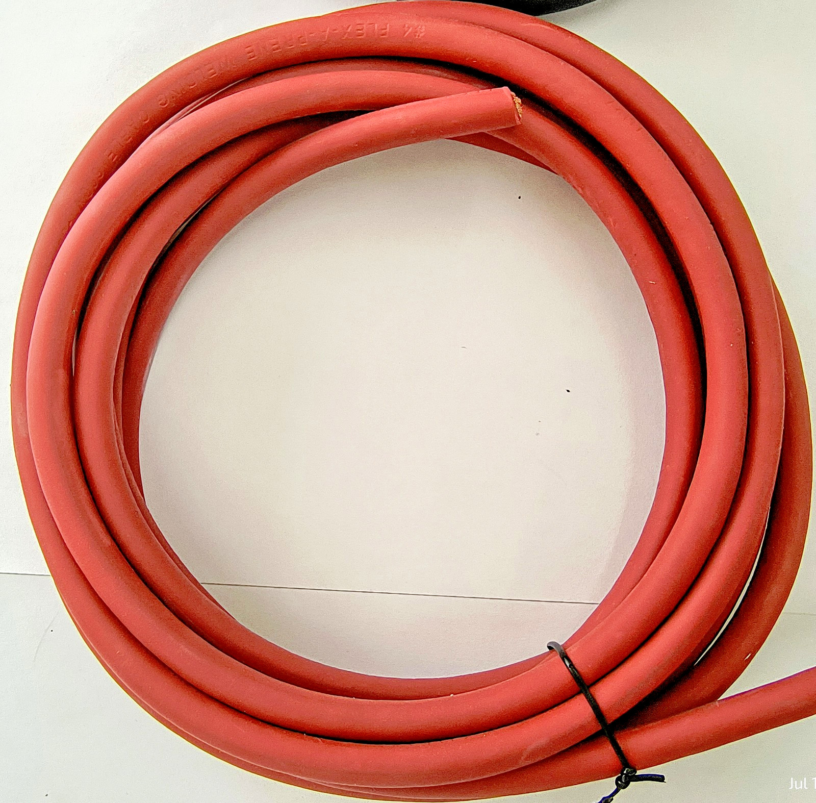 TRUE® 4 Gauge AWG 25 Ft Black + 25 Ft Red Flexible Copper USA Welding Cable