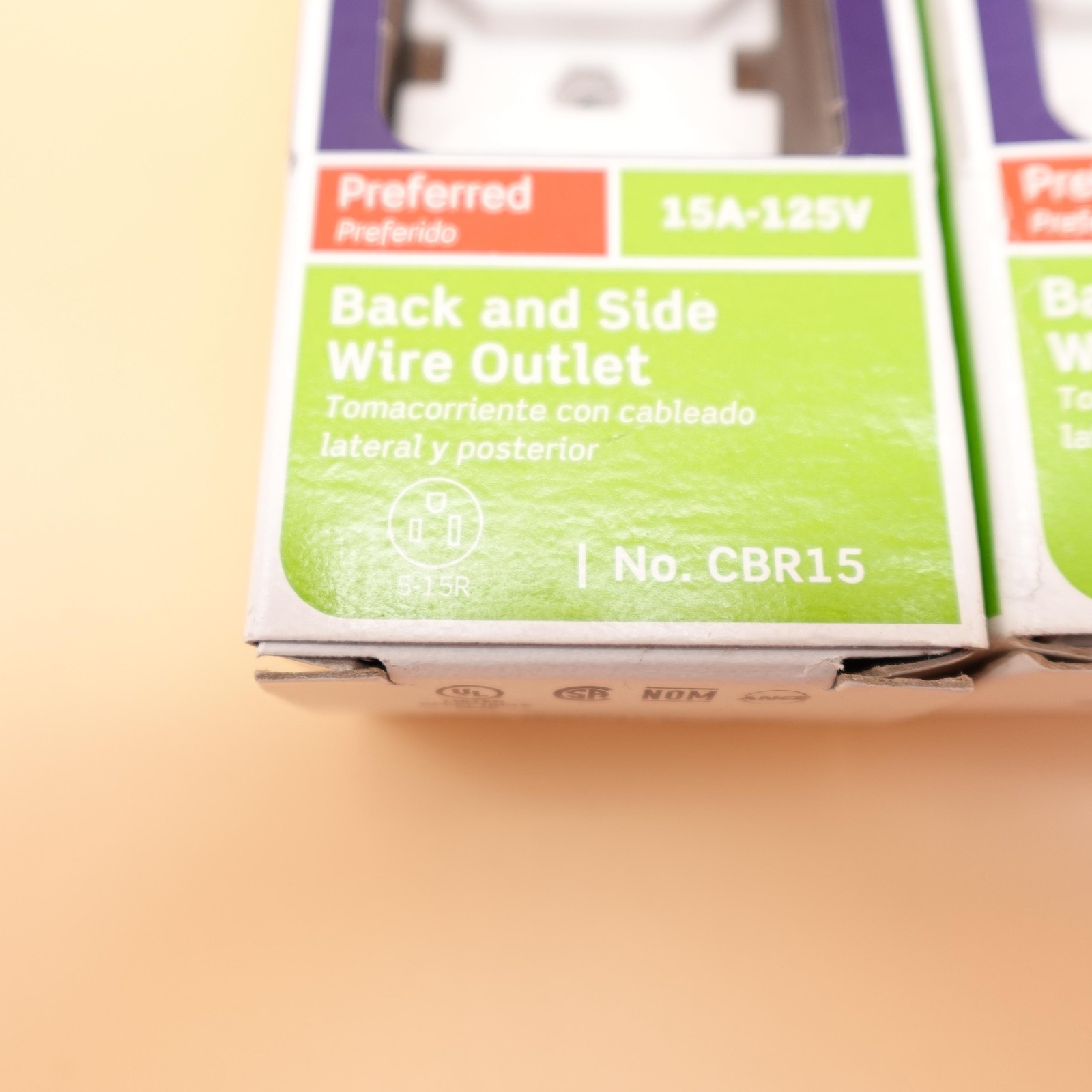 Leviton CBR15 Duplex Back & Side Wire Outlet 15A 125V White Lot Of 4 New