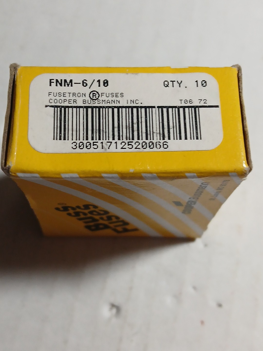 1 PC BUSS BUSSMAN FUSETRON FUSE FNM-6/10 6/10A 0.6A 250V 250VAC 125V 125VAC NEW