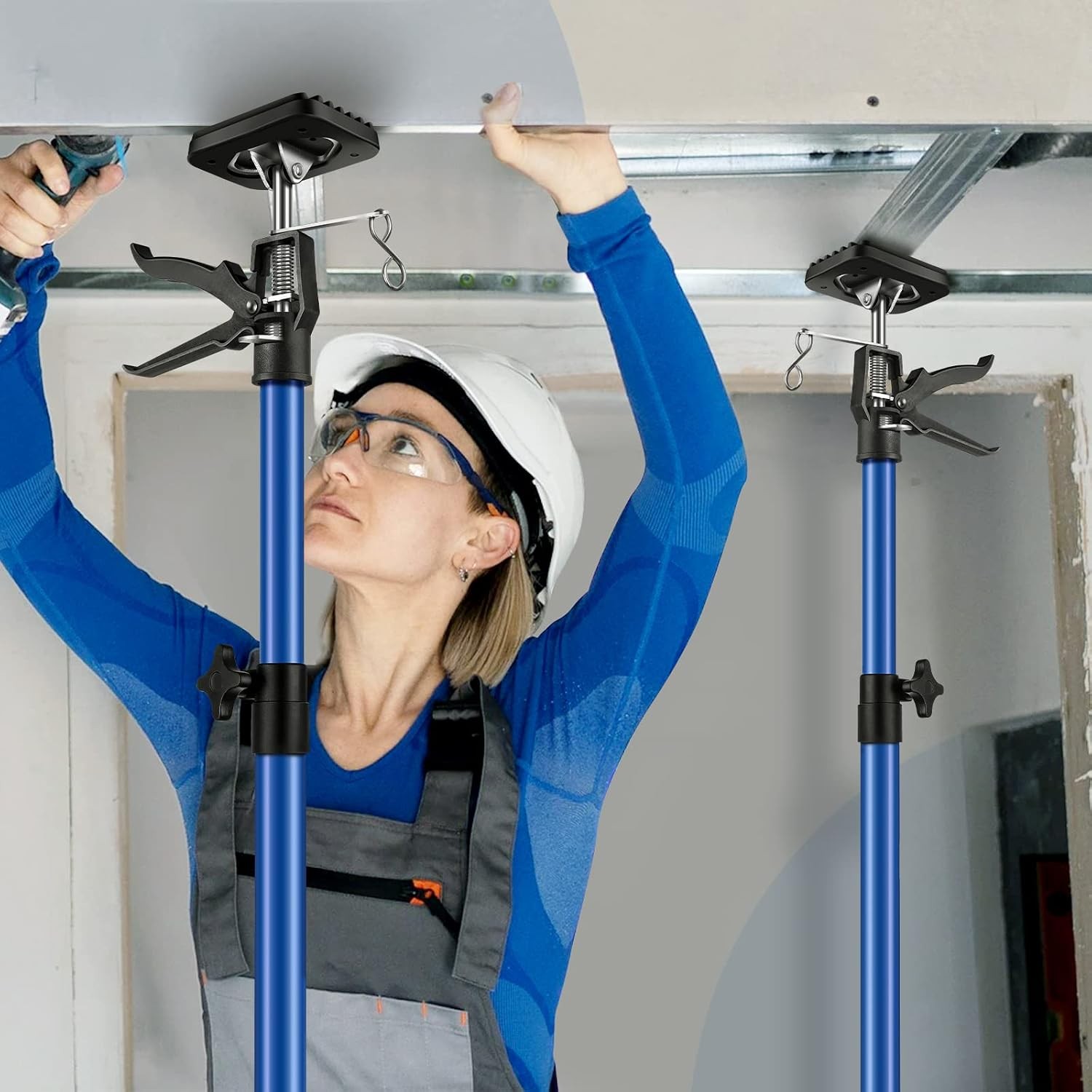 4PK Support Pole,Steel Telescopic Quick Adjustable 3rd Hand Support System