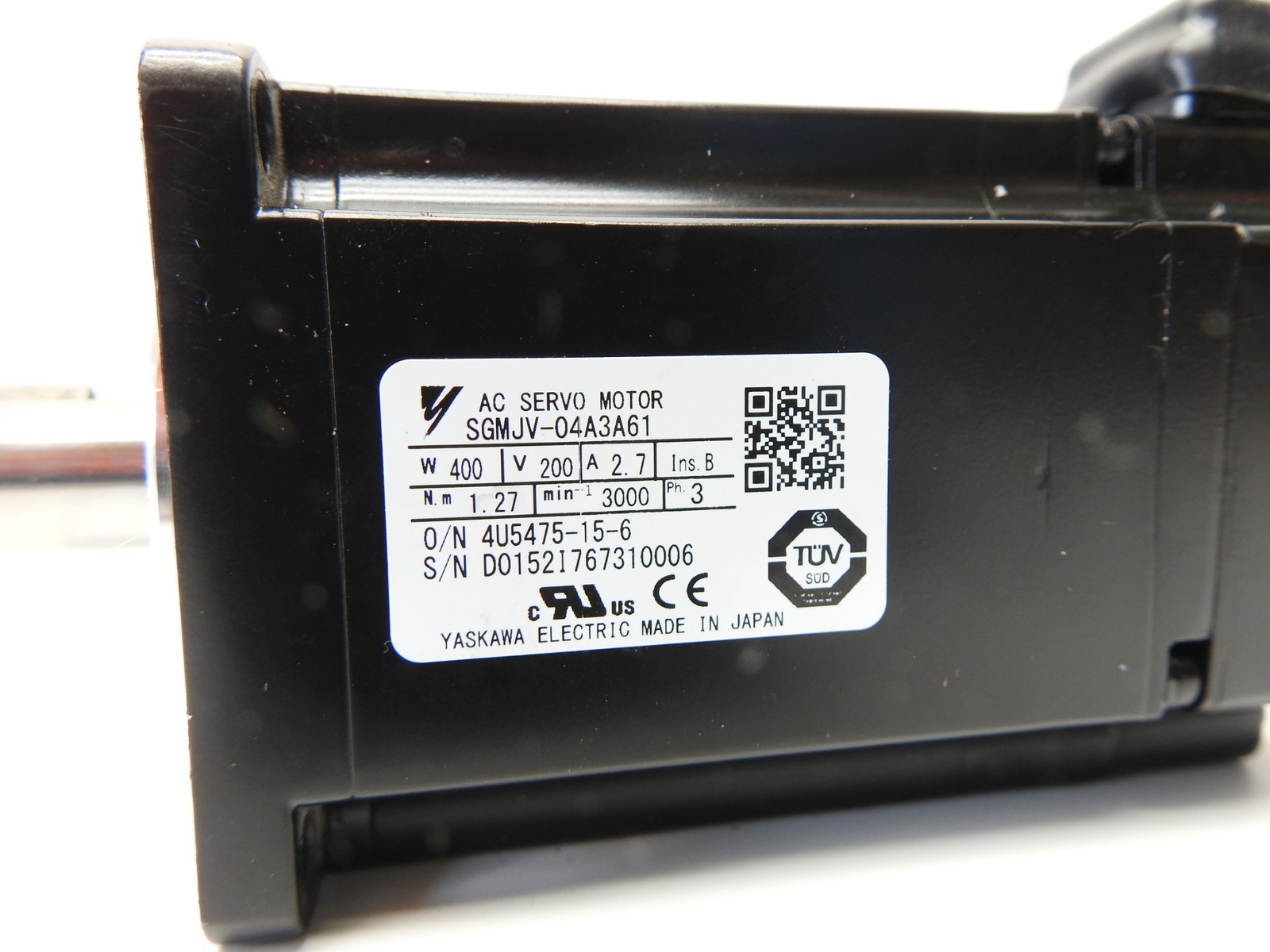 YASKAWA ELECTRIC SGMJV-04A3A61 Servo Motor Sigma 5 200 VAC ~ USA SHIPPED ~