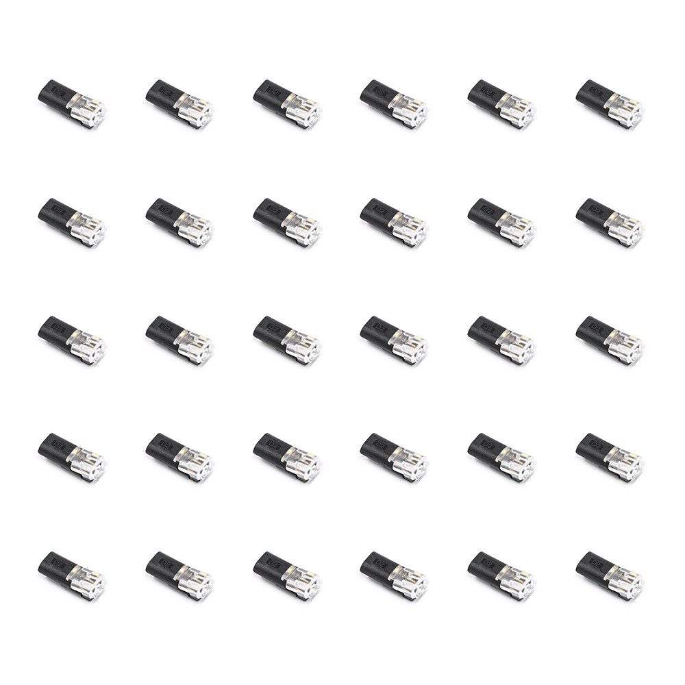 30Pcs Double-Wire Plug-in Connector, Cable Clamp with Locking Buckle, AWG 18-22