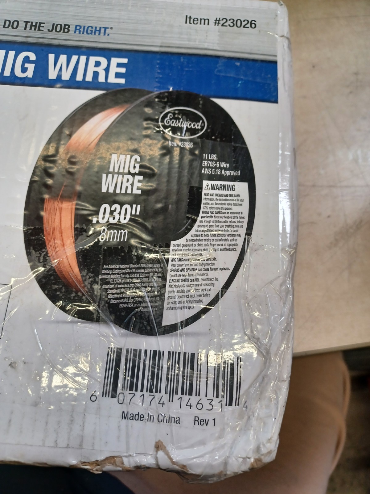 Eastwood .030 11 lb Solid Mig Bronze Copper Metal Fabrication Welding Wire Spool