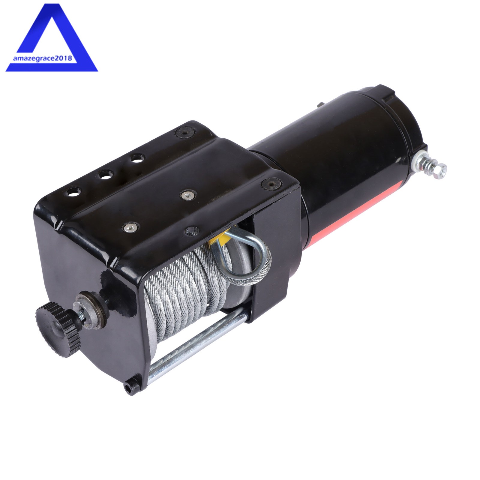 12VDC 3000LBS 1.3HP Electric Winch 32ft Synthetic Rope 2.5m Wired Remote IP55
