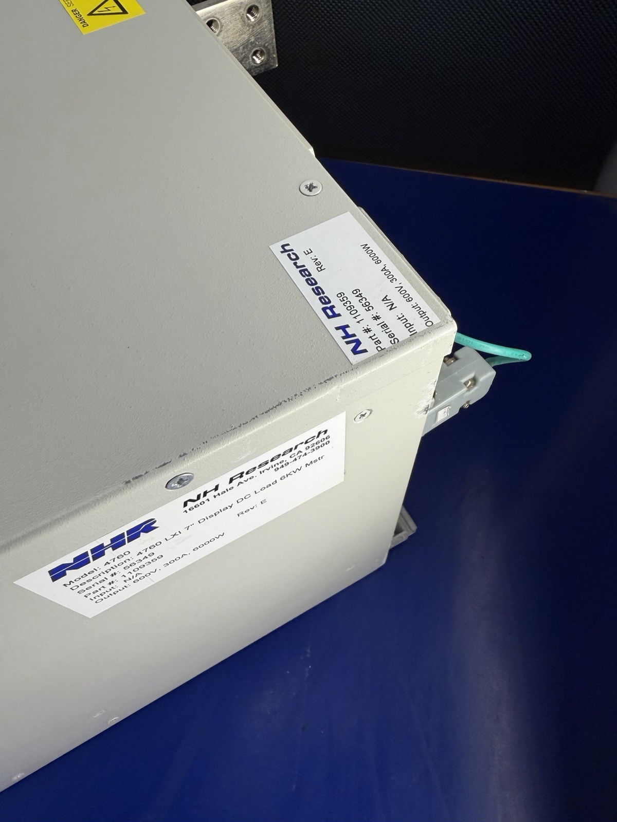 NH Research 4760 LXI 7” Display DC Load 6KW Master, 600V 300A, 6000W