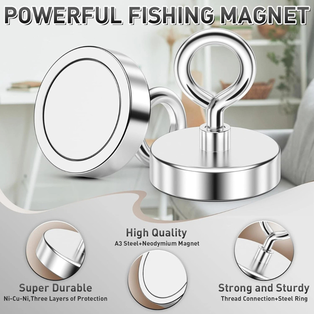 Neodymium Fishing Magnets Pulling Force Super Strong Round Rare Earth