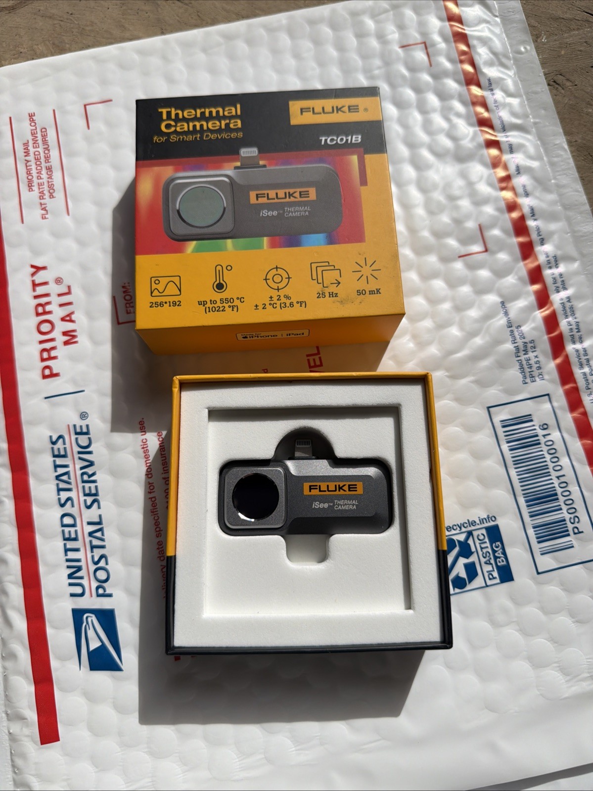 Fluke TC01B-25HZ iSee Mobile Thermal Imager for iOS, 25 Hz, Lightning