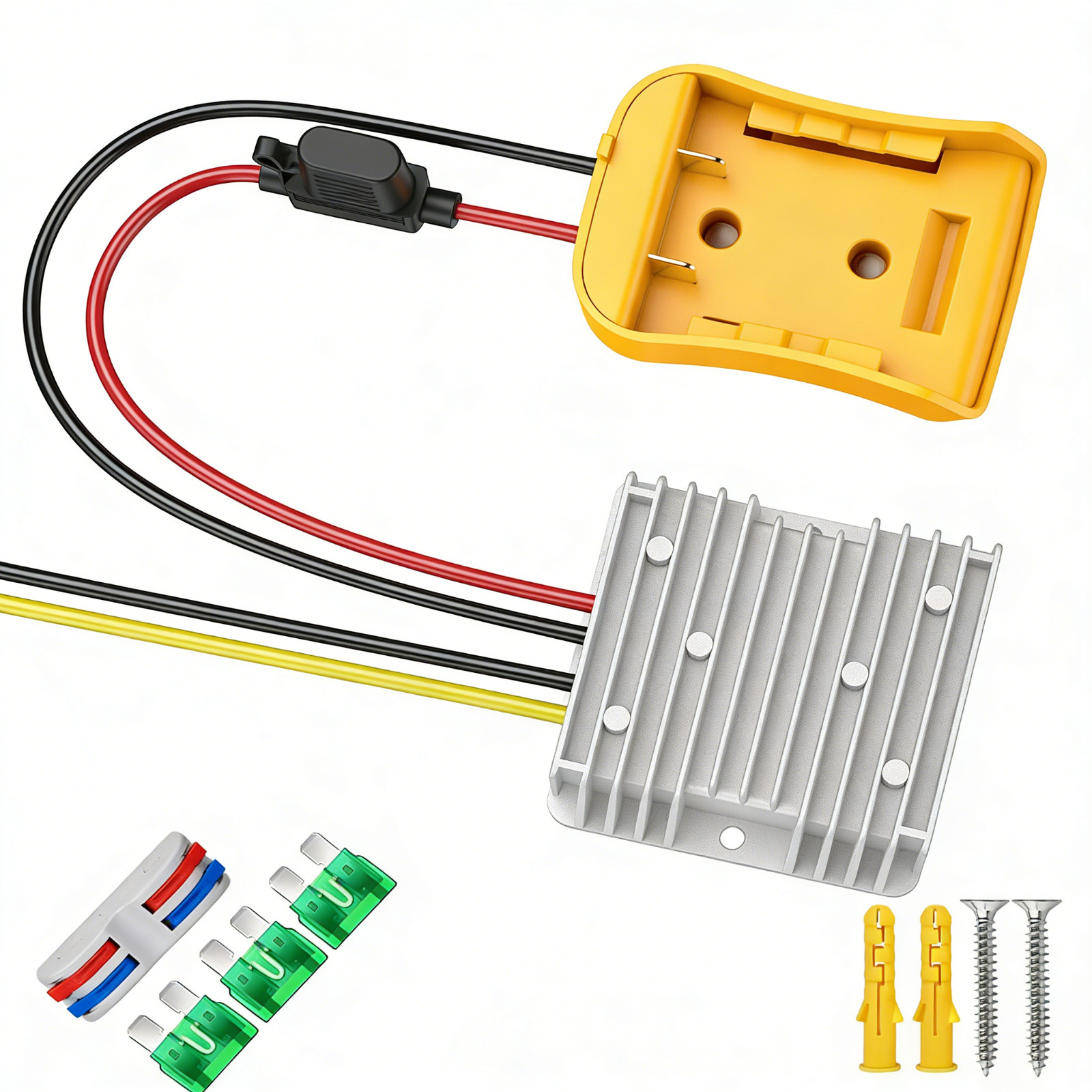 20V to 12V 20A Step Down Converter Adapter Compatible with Dewalt 20V Regulator