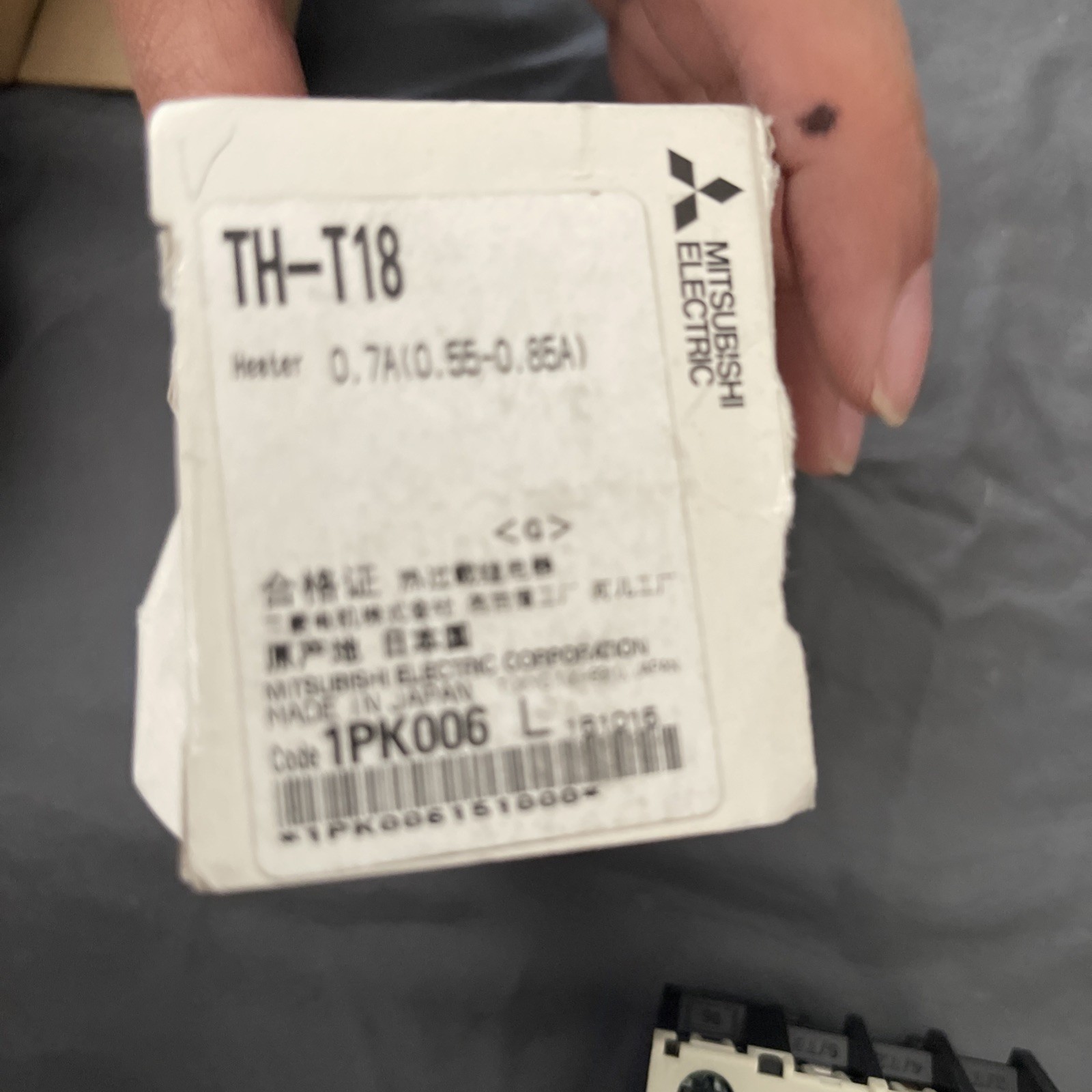Mitsubishi Electric TH-T18 0.7A Thermal overload O/L protection relay