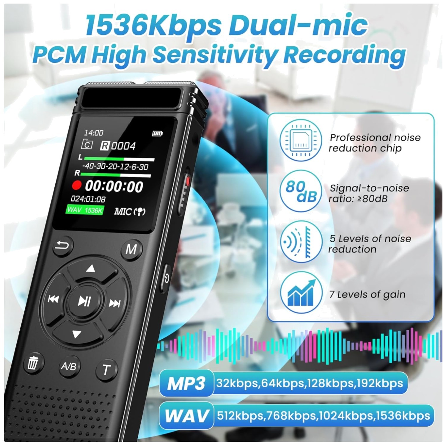User-Friendly Voice Recorder with Long Battery Life