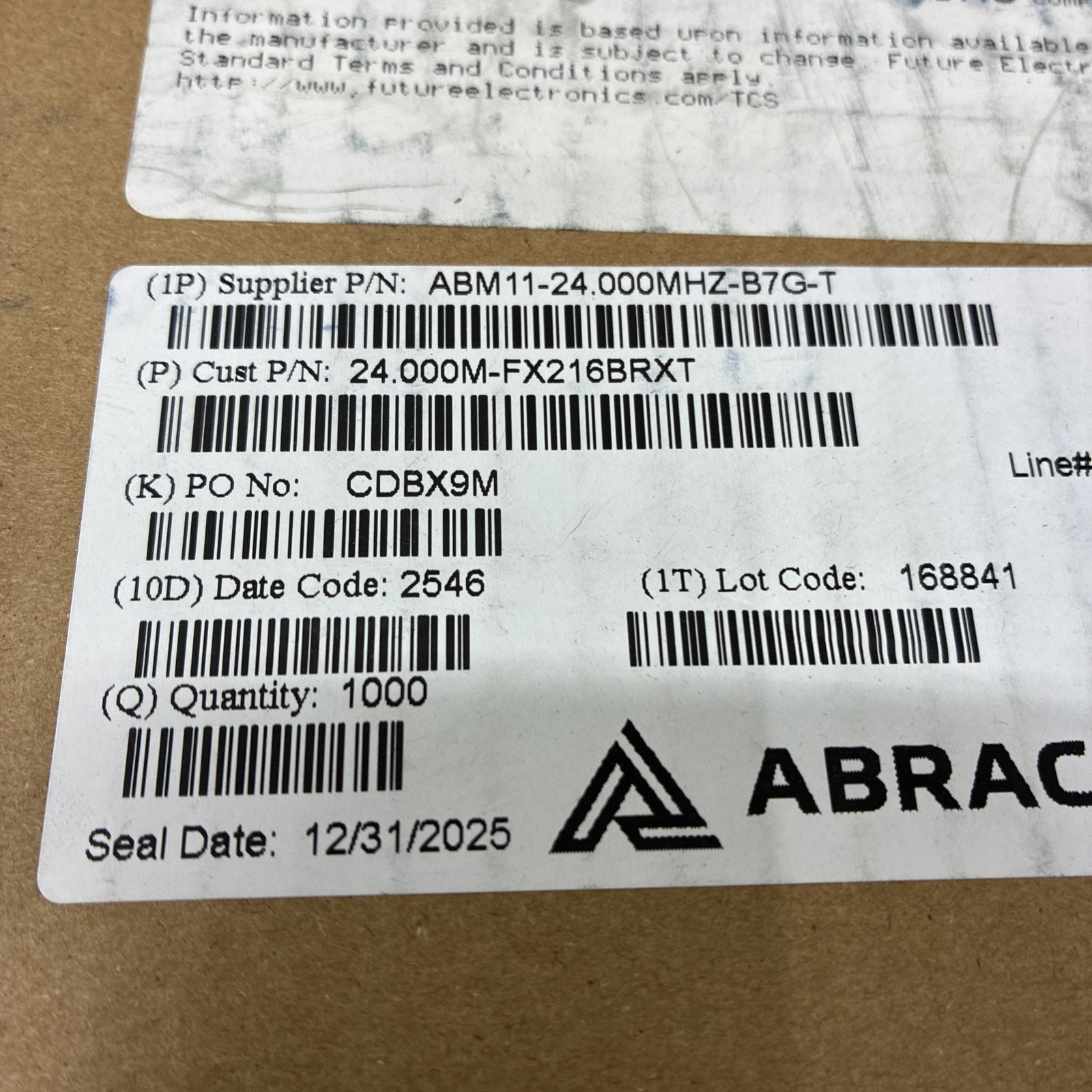 Abracon ABM11-24.000MHZ-B7G-T Qty 1000