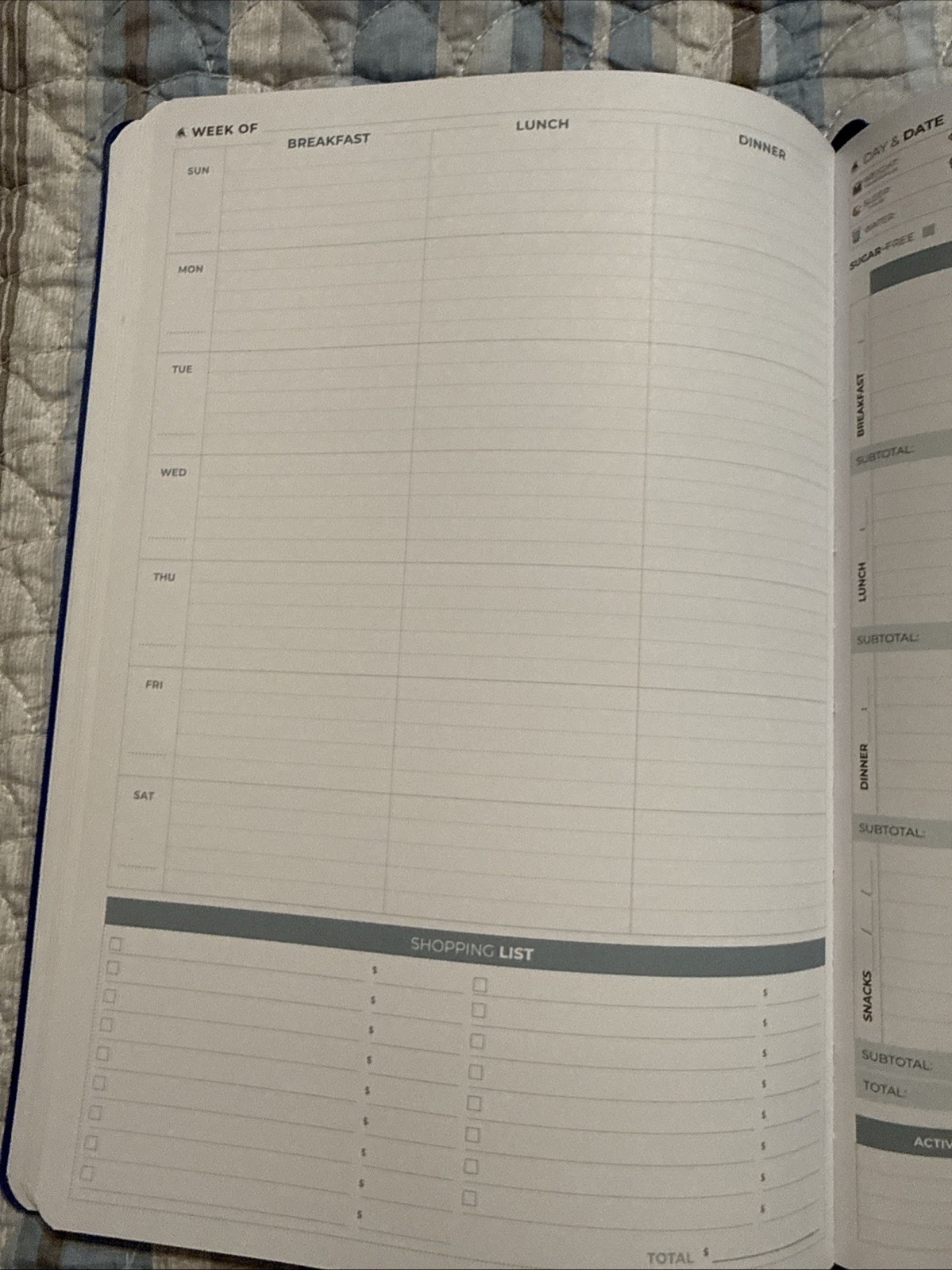 Clever Fox Planner Food Pro Edition Weekly Monthly Blue