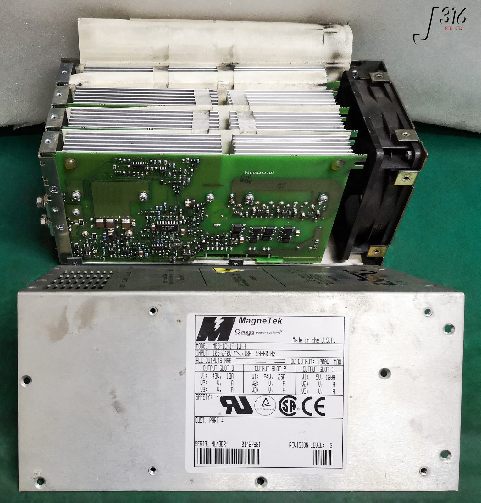 16595 MAGNETEK OMEGA POWER SYSS PS INPUT 100-240V 18A 50-60HZ MG3-1C-1F-1J-A