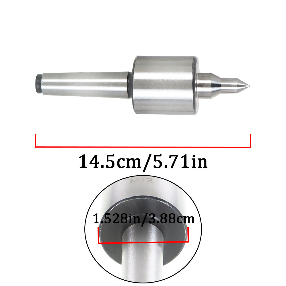 MT2 Live Center For CNC Lathe Tool Morse Taper Precision 0.000197» 60 Degree