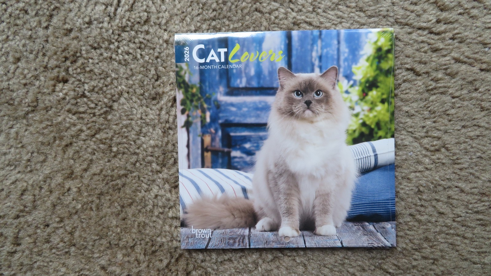 Brown Trout Cat Lovers 2026 Mini Wall Calendar 7″ x 7″ NEW SEALED