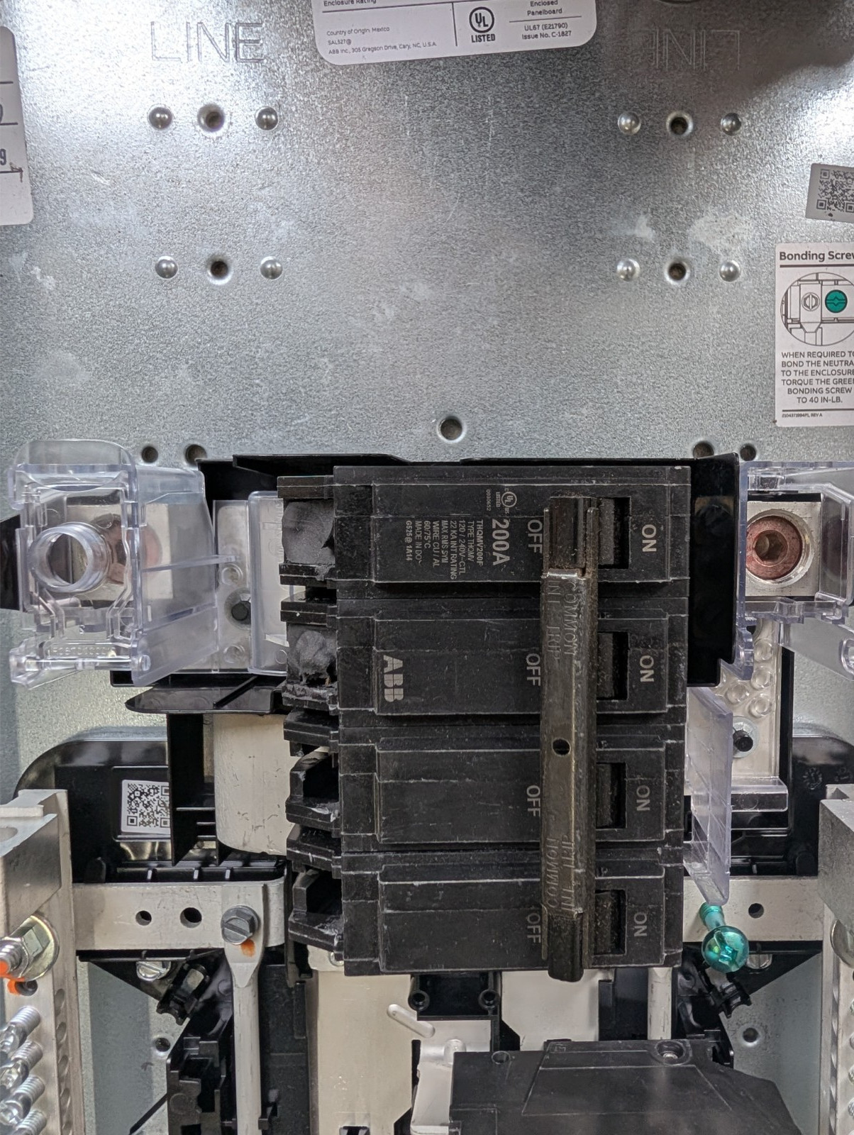 ABB 200A 20 Space 40 Circuit Main Breaker Indoor PON Load Center Kit, PAM2020PA