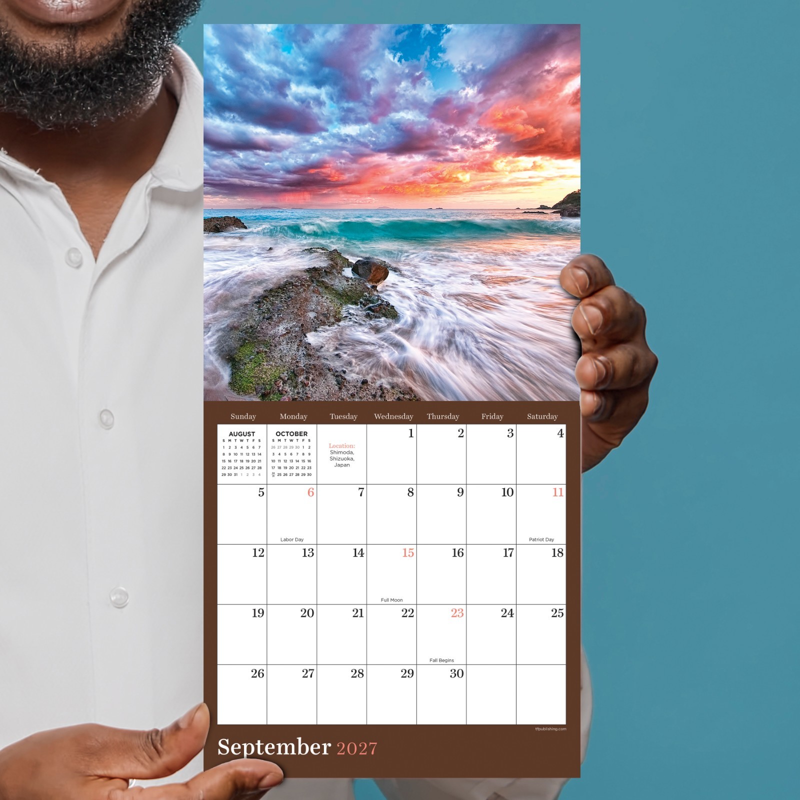 2027 Sunsets Mini Calendar