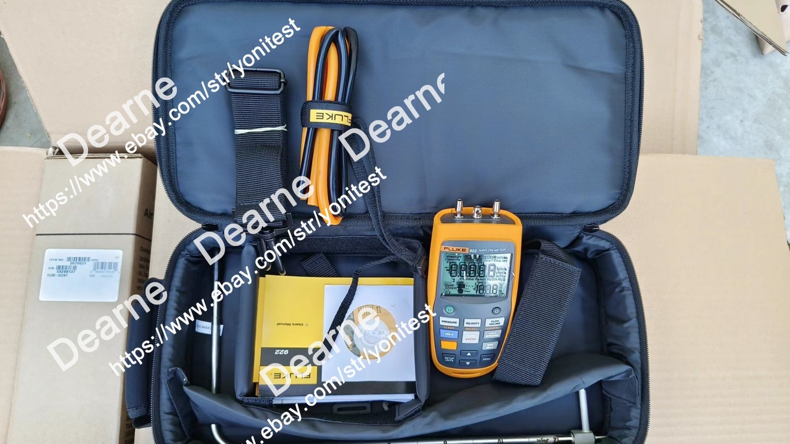 Fluke 922 Airflow Micromanometer with Bright Backlit Display/stock