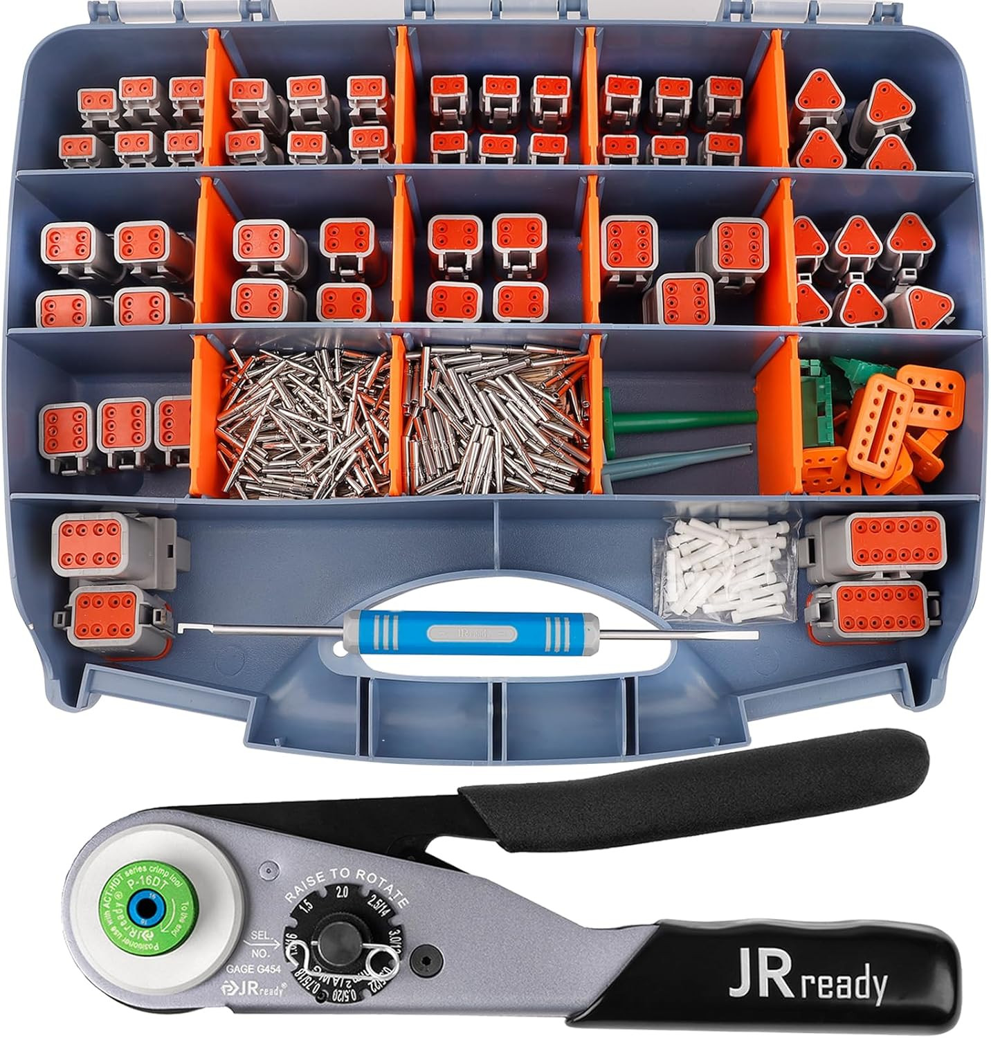 Deutsch Connector Kit 2-12 Pin DT Series Solid Contacts Crimper Removal Tool Kit