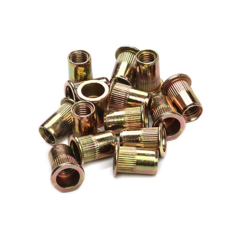 100/50pcs Carbon Steel Nutserts Rivet Nut Rivnut Nutsert M3 M4 M5 M6 M8 M10 M12