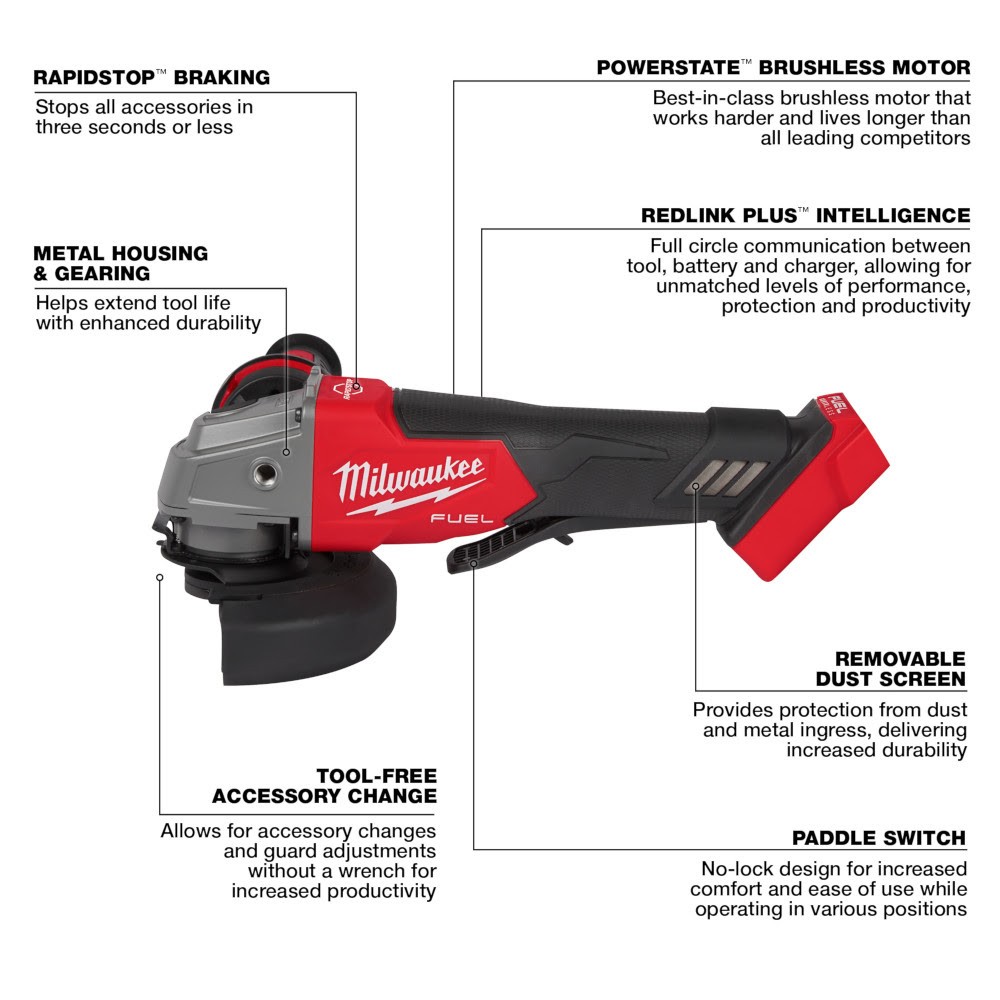 Milwaukee 3697-27 M18 Fuel 18V Lithium-Ion Cordless Brushless 7-Tool Combo Kit