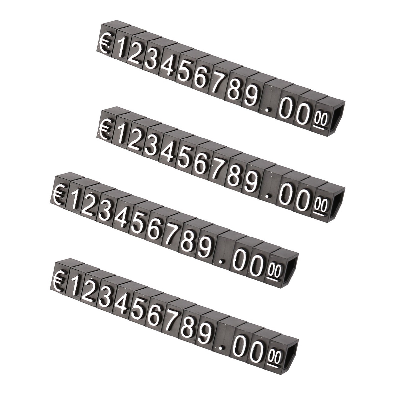 120 Sets Plastic Cubes Price Display Label Adjustable Number Stand9362