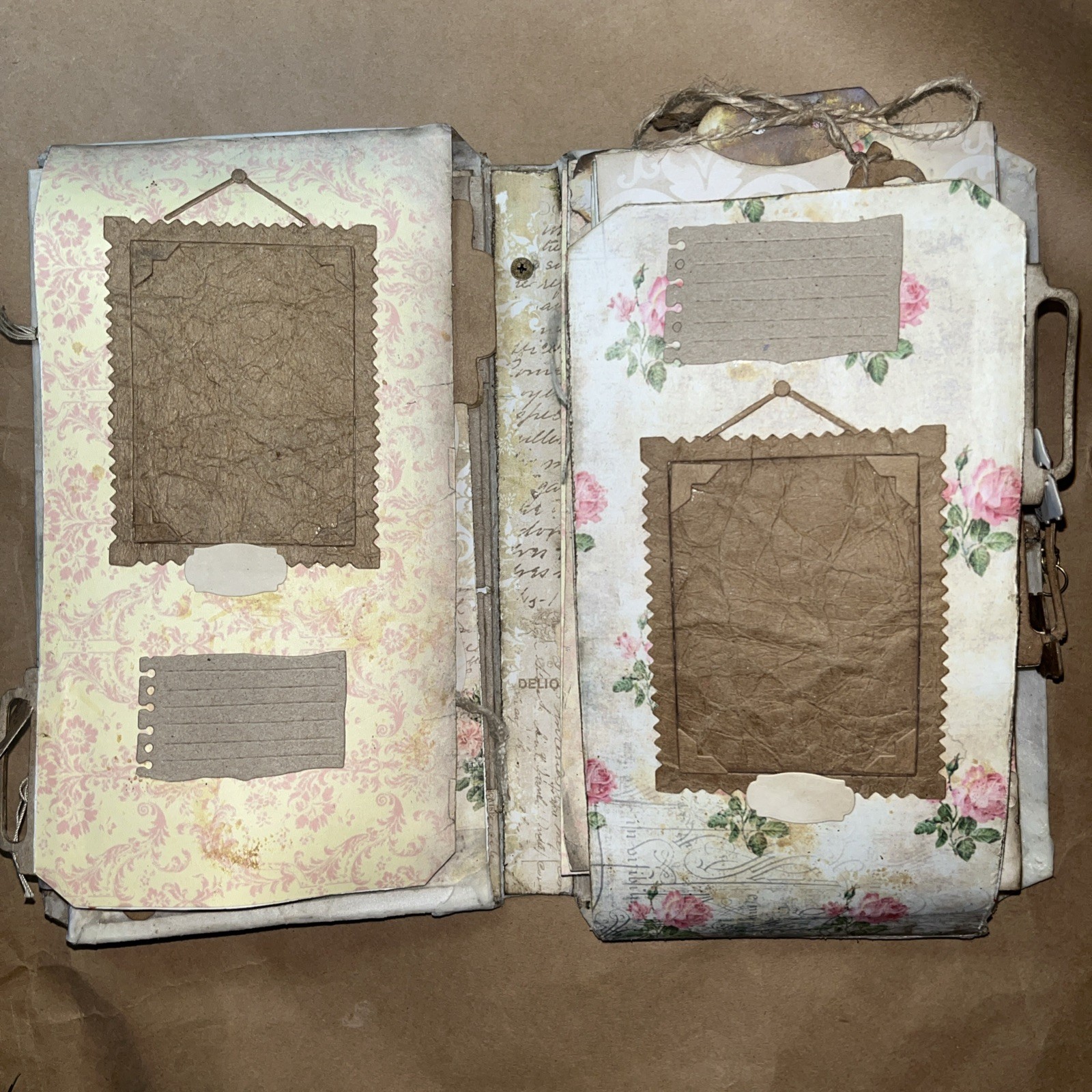 Handmade Junk Journal Folio Loaded with Flaps and Flips Working Lock And Keys