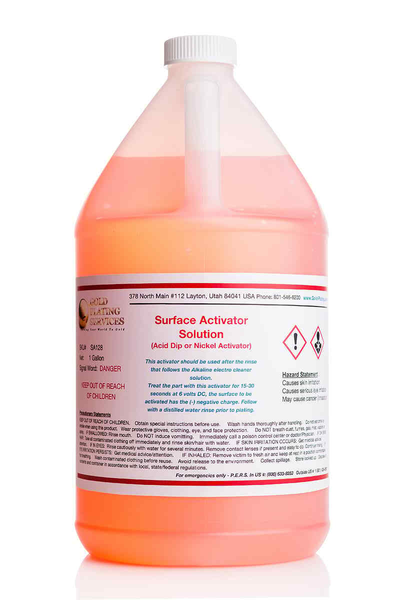 Surface Activator Solution, Nickel Activator, Electro Plating Supplies (1 Gallo)