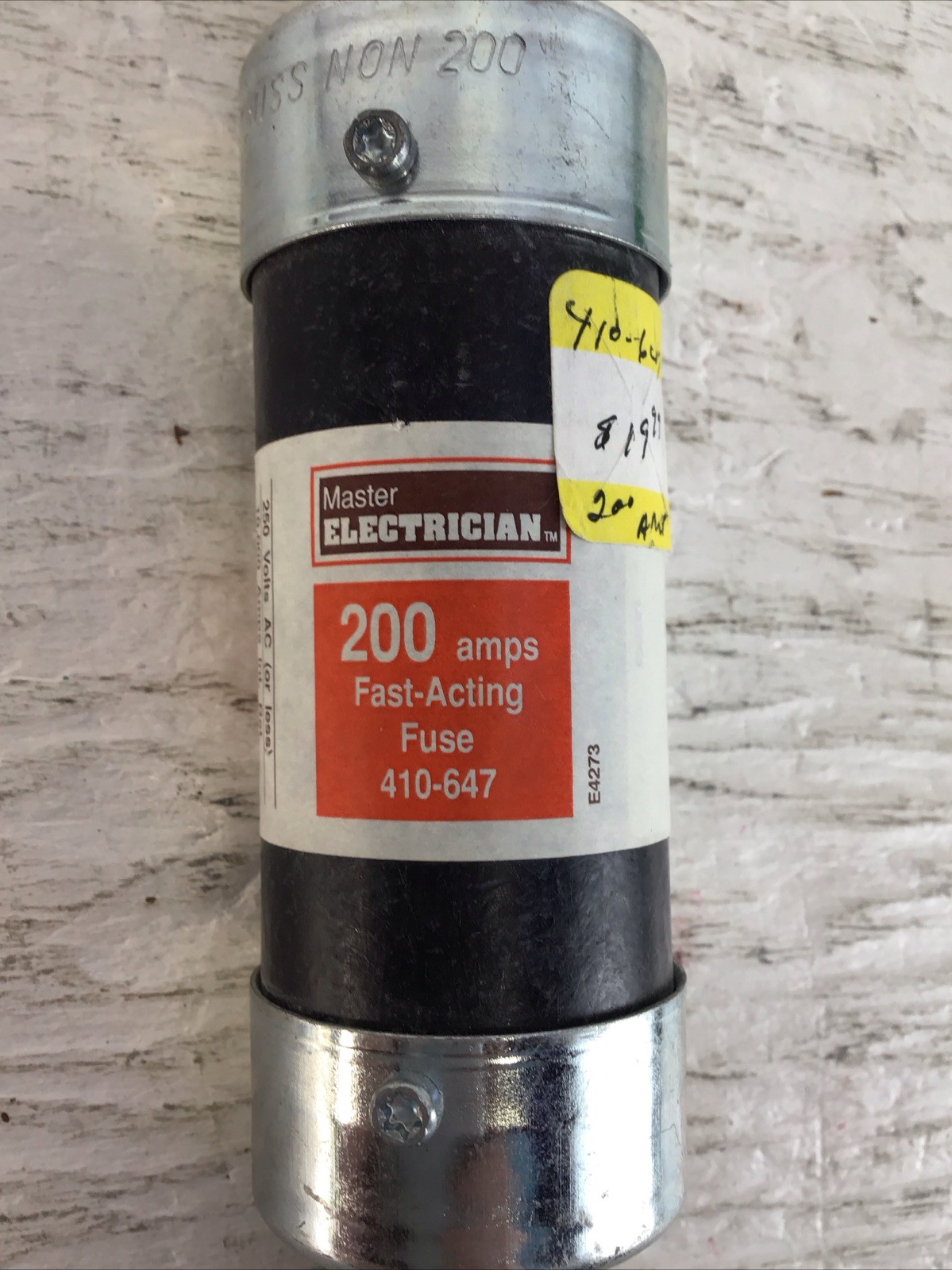 True Value Master Electrician A20 200A 250V Fast-Acting Fuse Class H
