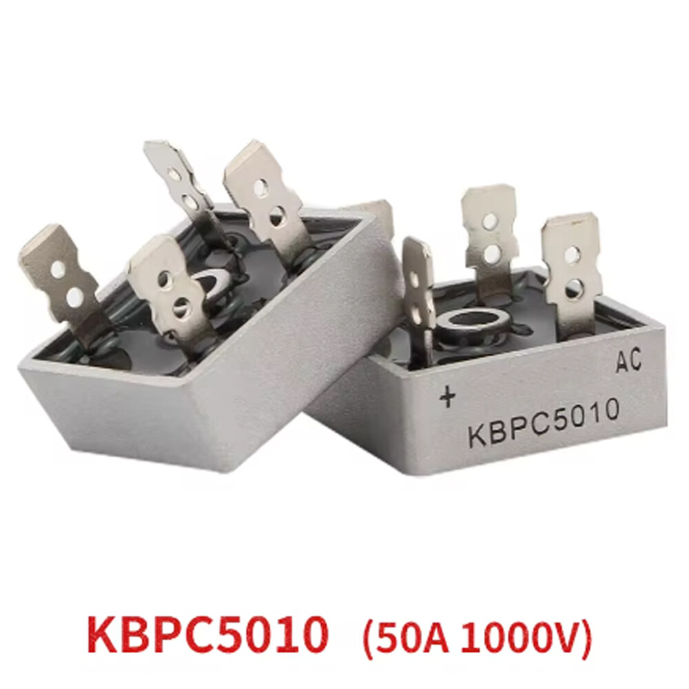 10/20PCS 1000V 50A Metal Case Single Phase Diode Bridge Rectifier KBPC5010