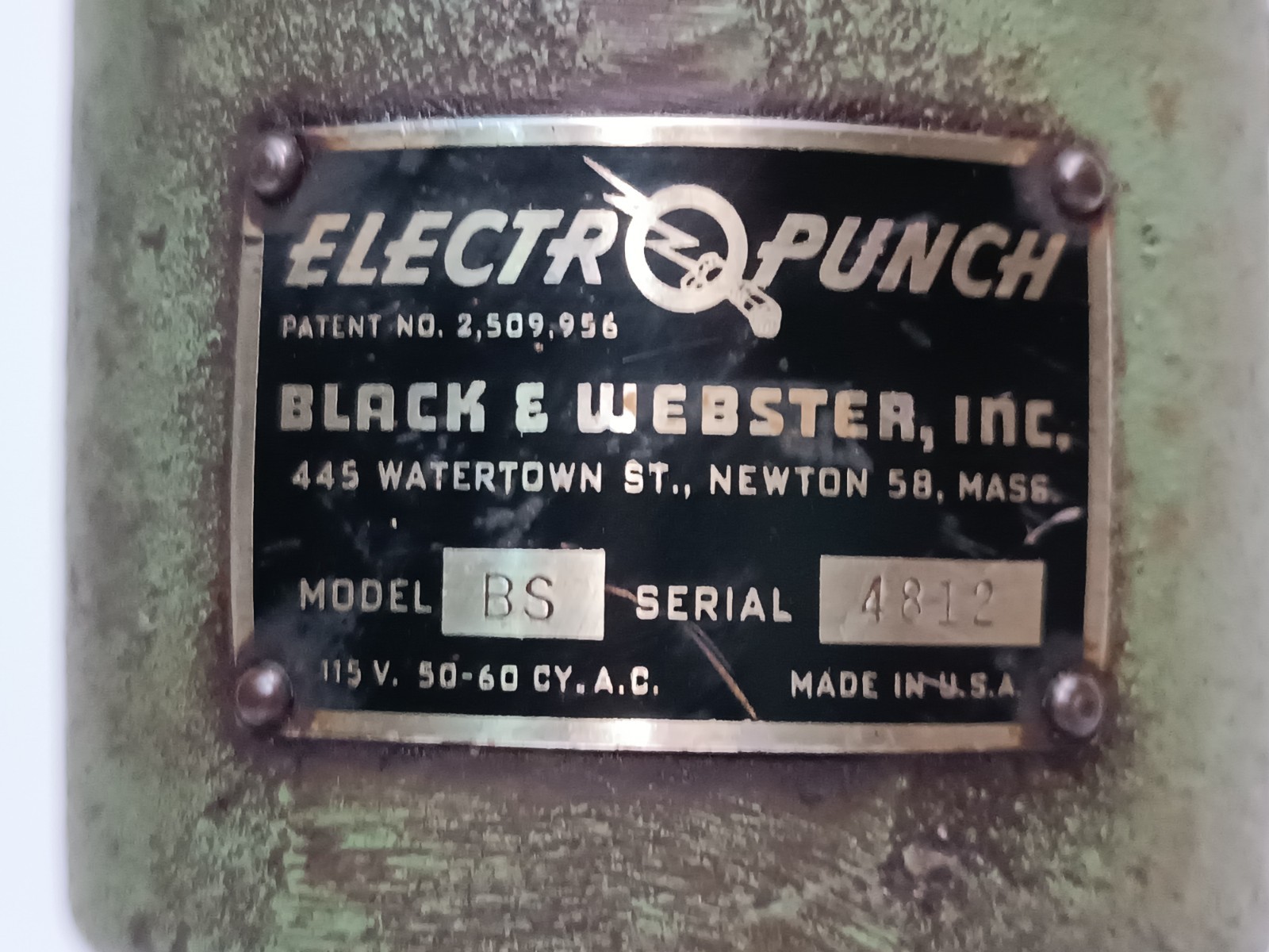 Black & Webster Electro-Punch BS Electrical Impact Hammer with Linemaster Switch