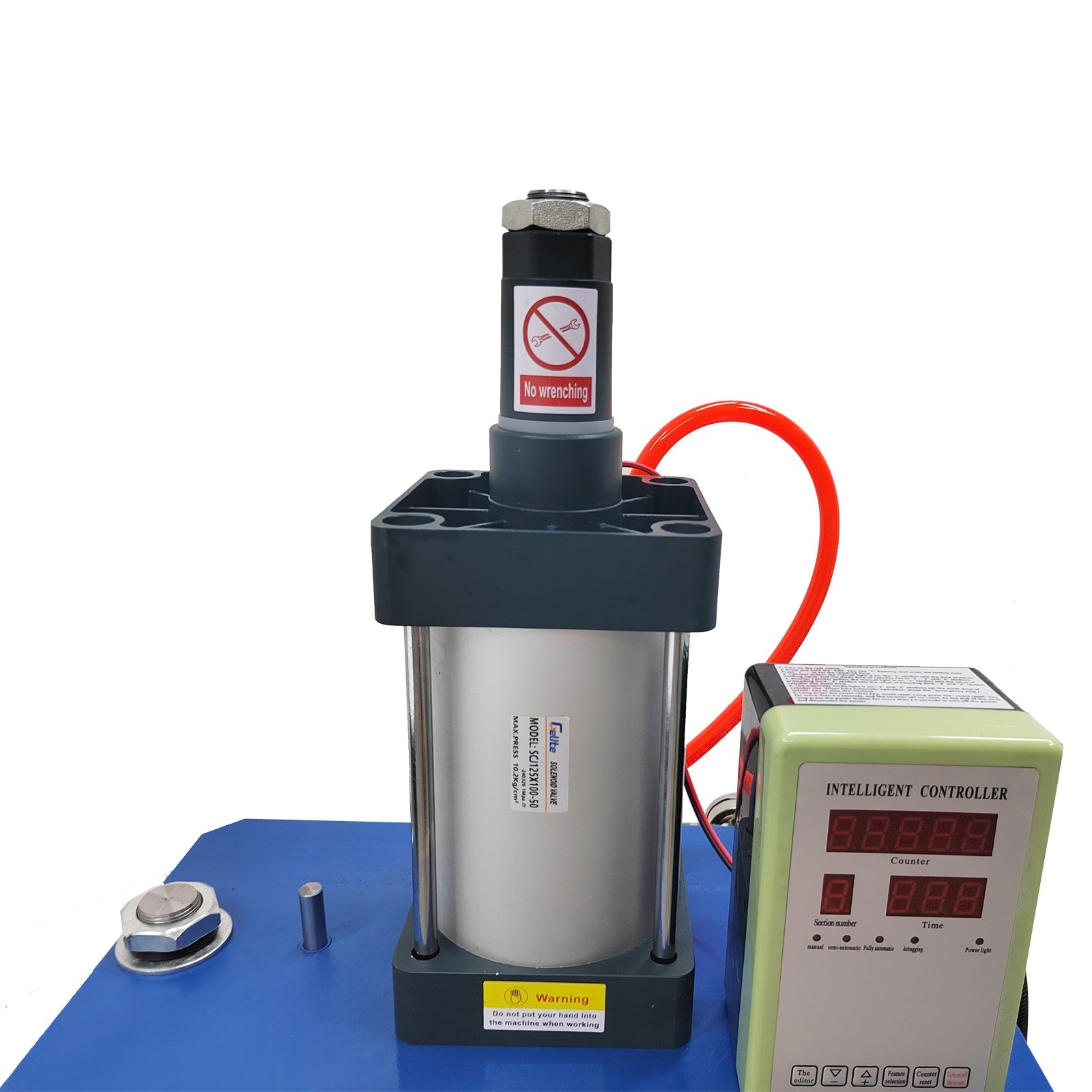 Pneumatic Punch Machine Punch Press controller 110V 1763lbs 3.9-1.9in Two Column