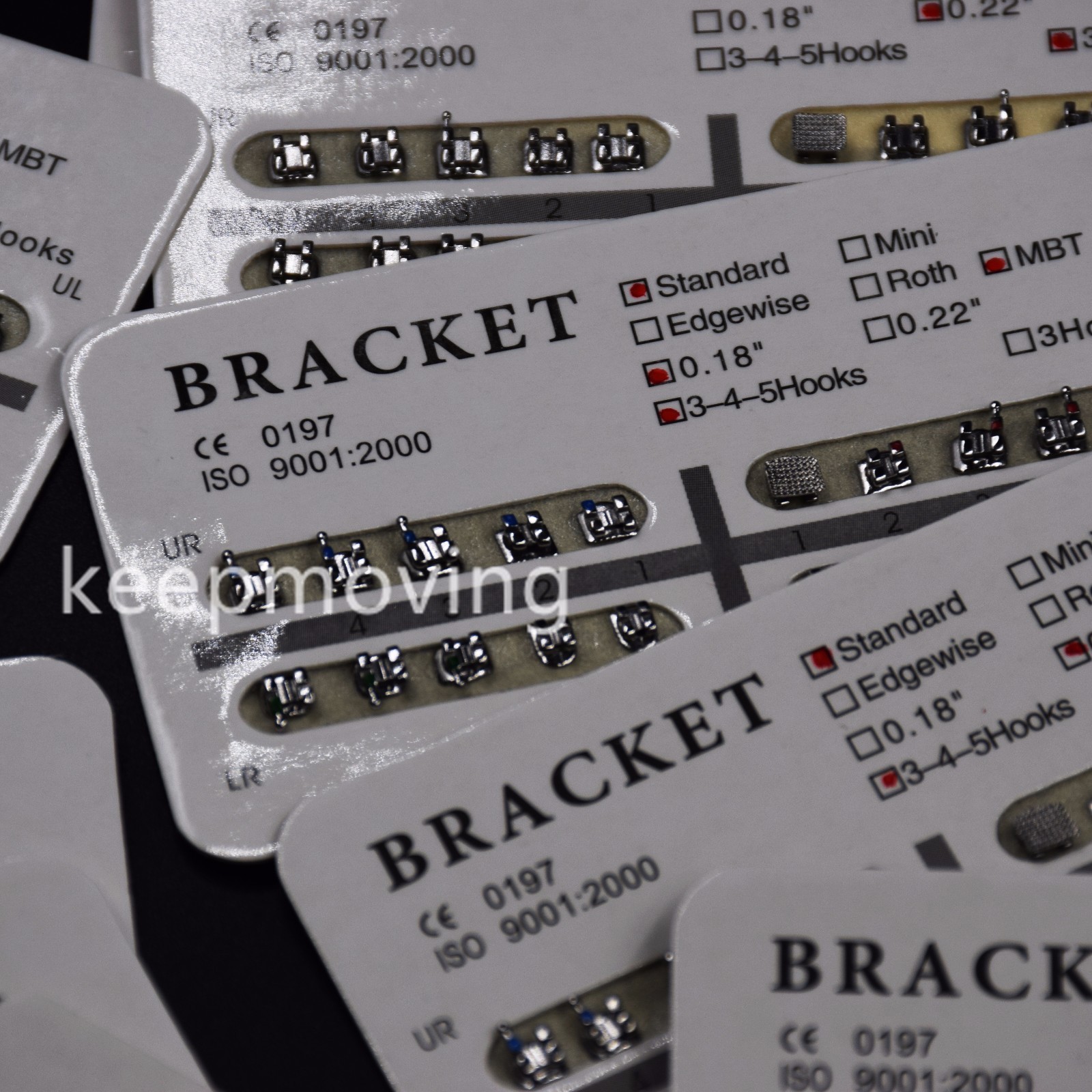 20 Pcs/Set Dental Bracket Braces Mini/Standard Roth/Edgewise/MBT 018/022 Hooks