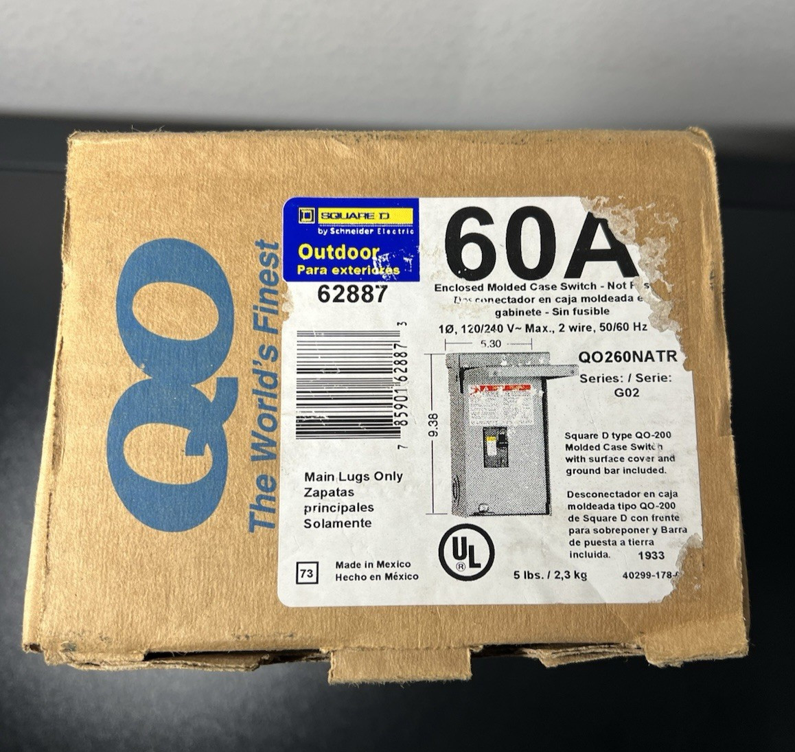 Square D QO260NATR 60 A Enclosed Molded Case Switch