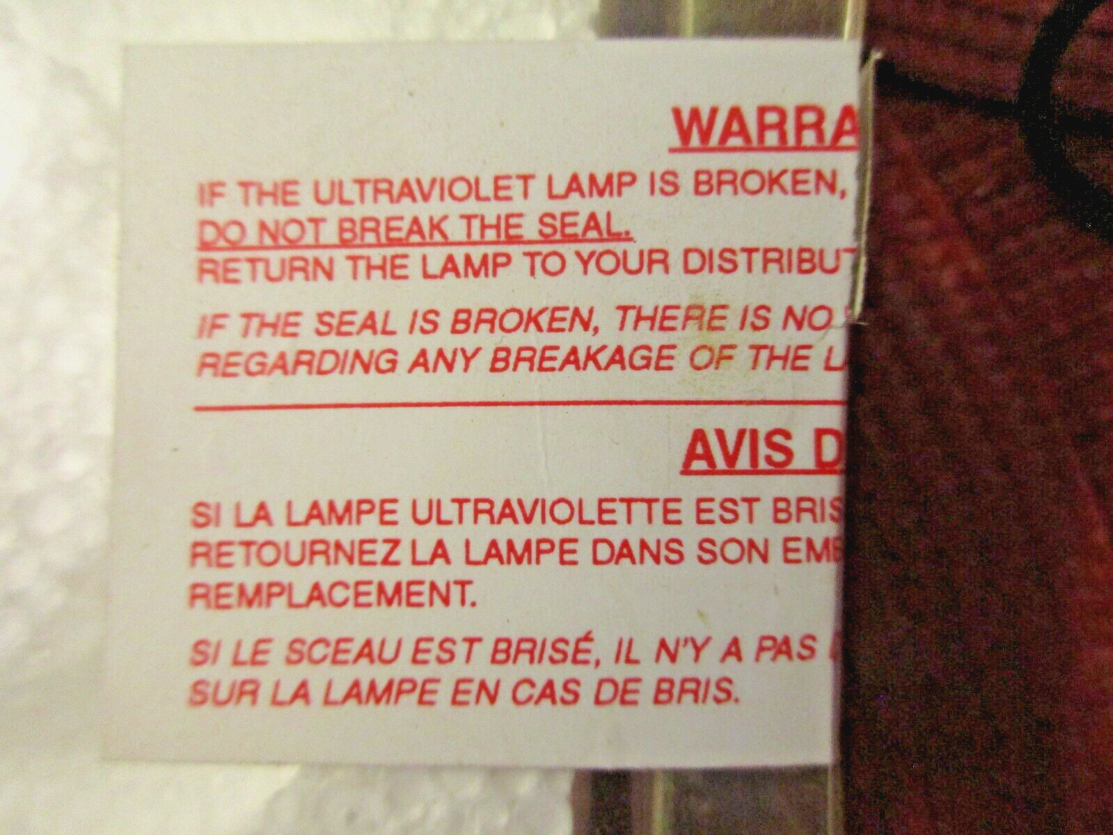 2 SANUVOX SAN-T6-006 Replacement Bulbs, SANX 033-01 Ultraviolet Lamps New in Box