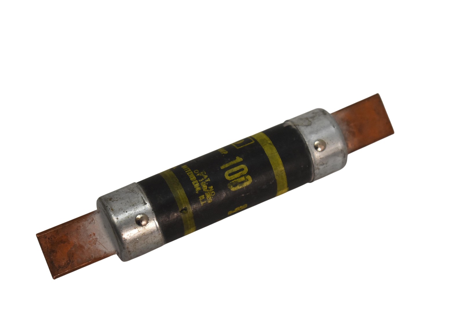 Cefco OT100/250 100A 250V One Time Electrical Fuse Blade Copper Black Made USA
