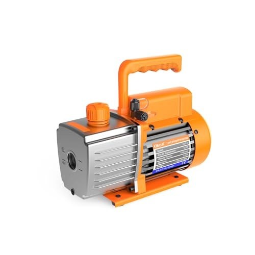 HVAC Vacuum Pump 3 CFM Single Stage Rotary Vane 1/4 HP 2 Pa Ultimate Vacuum for